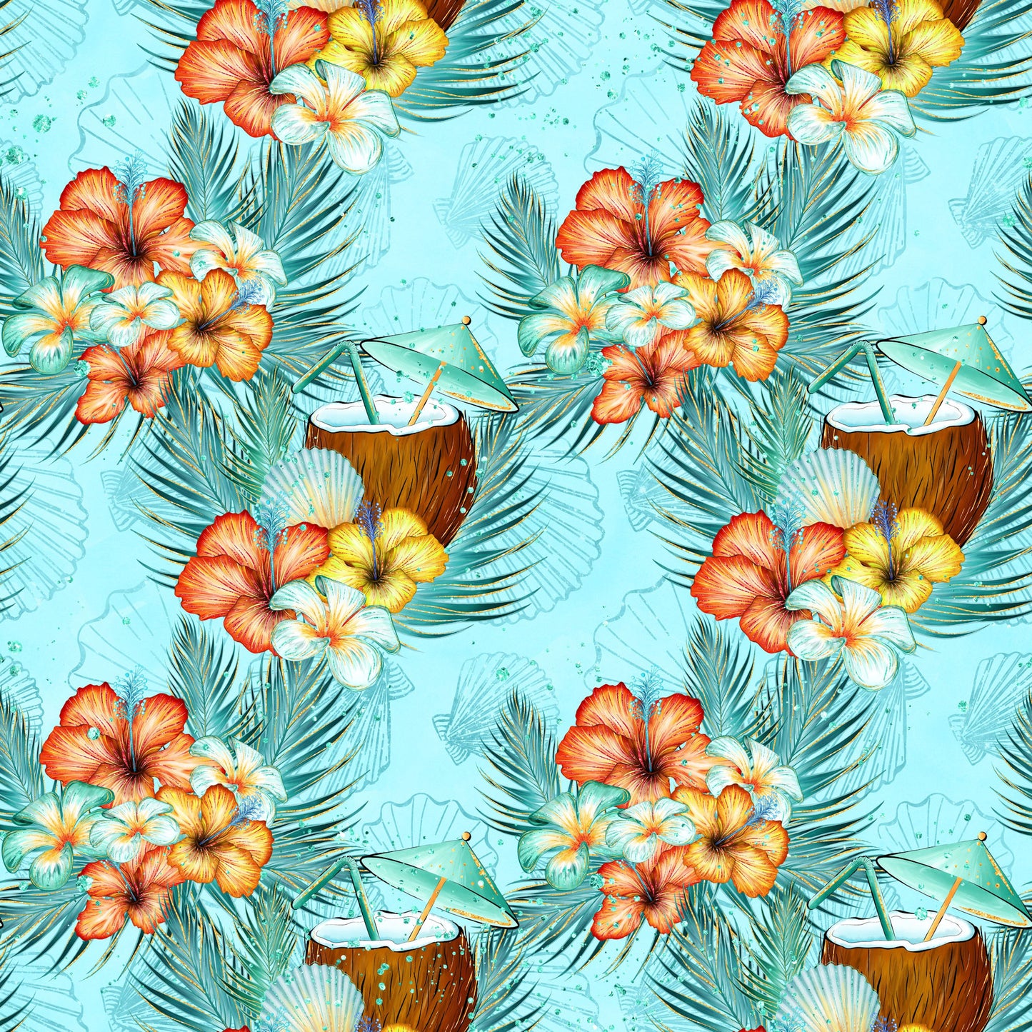 Phantasia Design's Tropics Collection Mahalo 12 x 12 Double-Sided Scrapbook Paper - 15 Pack