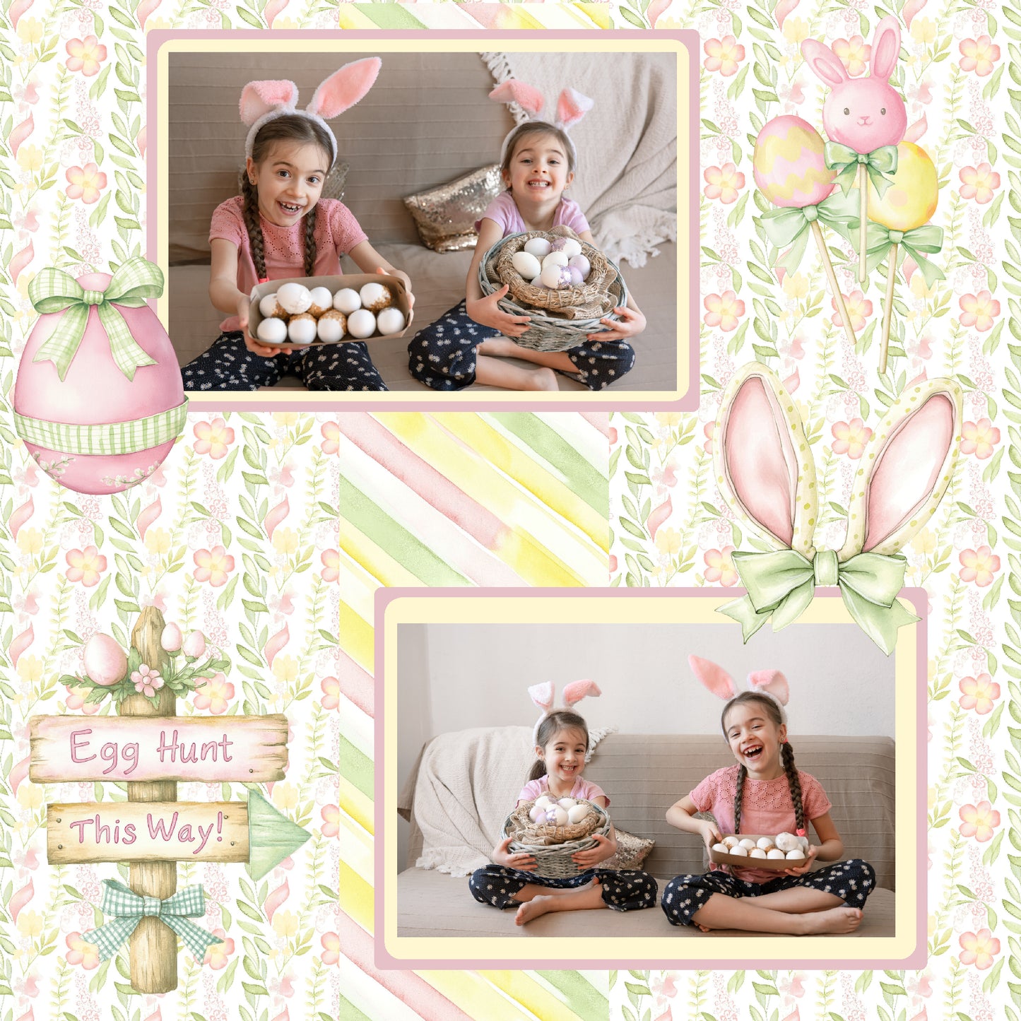 Easter Garden 12 x 12 Scrapbook Paper & Embellishment Kit by SSC Designs - 3 Kits