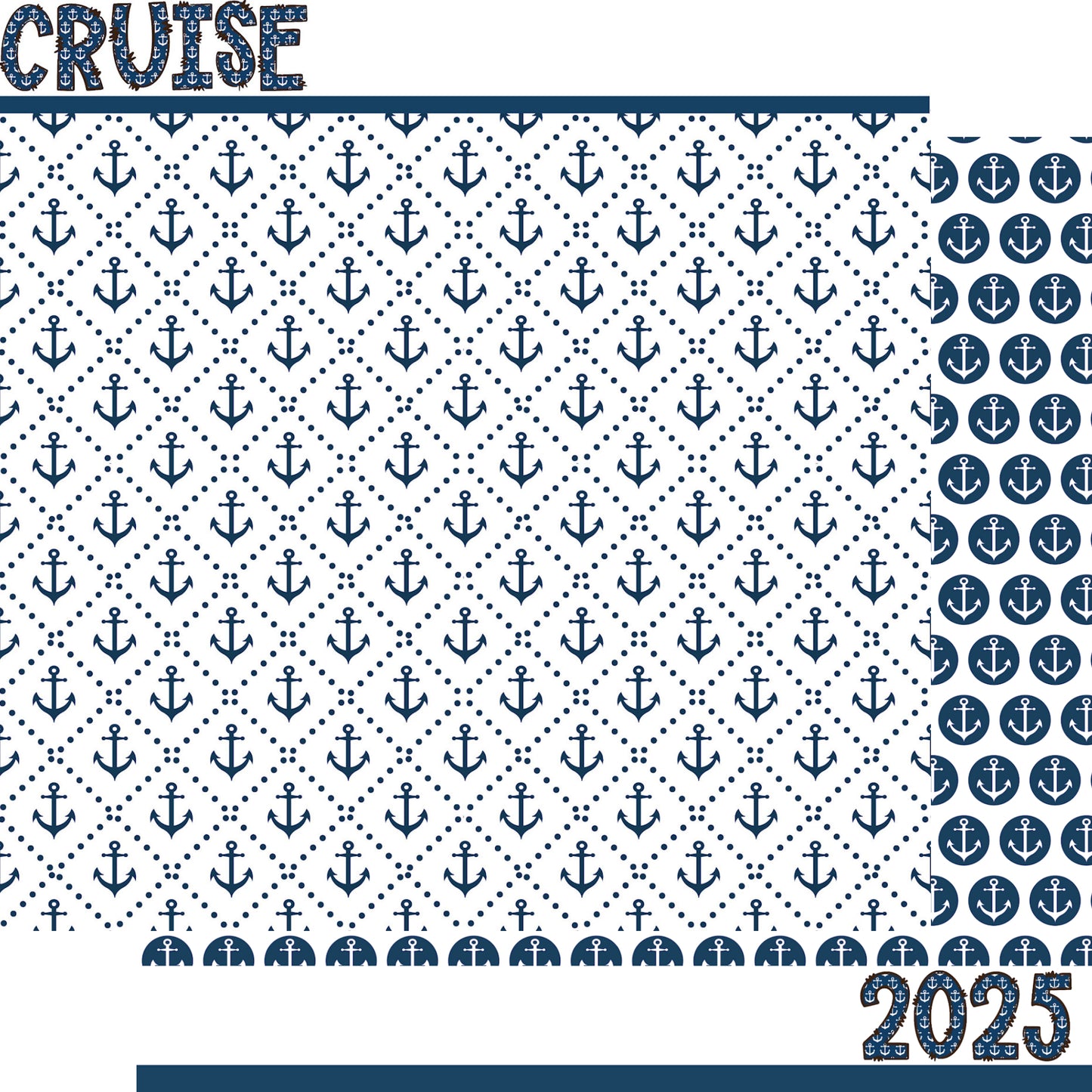 Cruise Collection Cruise 2025 12 x 12 Double-Sided Scrapbook Paper - 15 Pack
