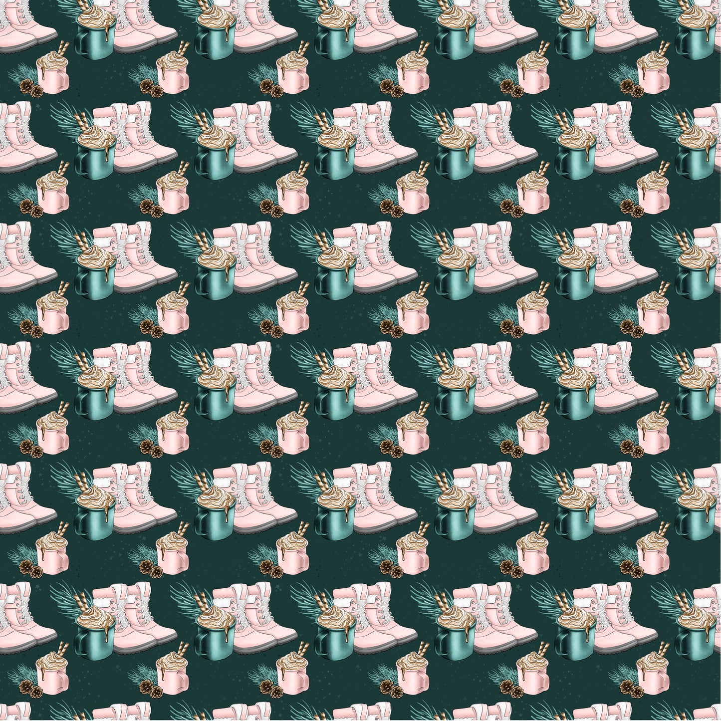 Phantasia Design's Snow Business Collection Ski Trip 12 x 12 Double-Sided Scrapbook Paper - 15 Pack