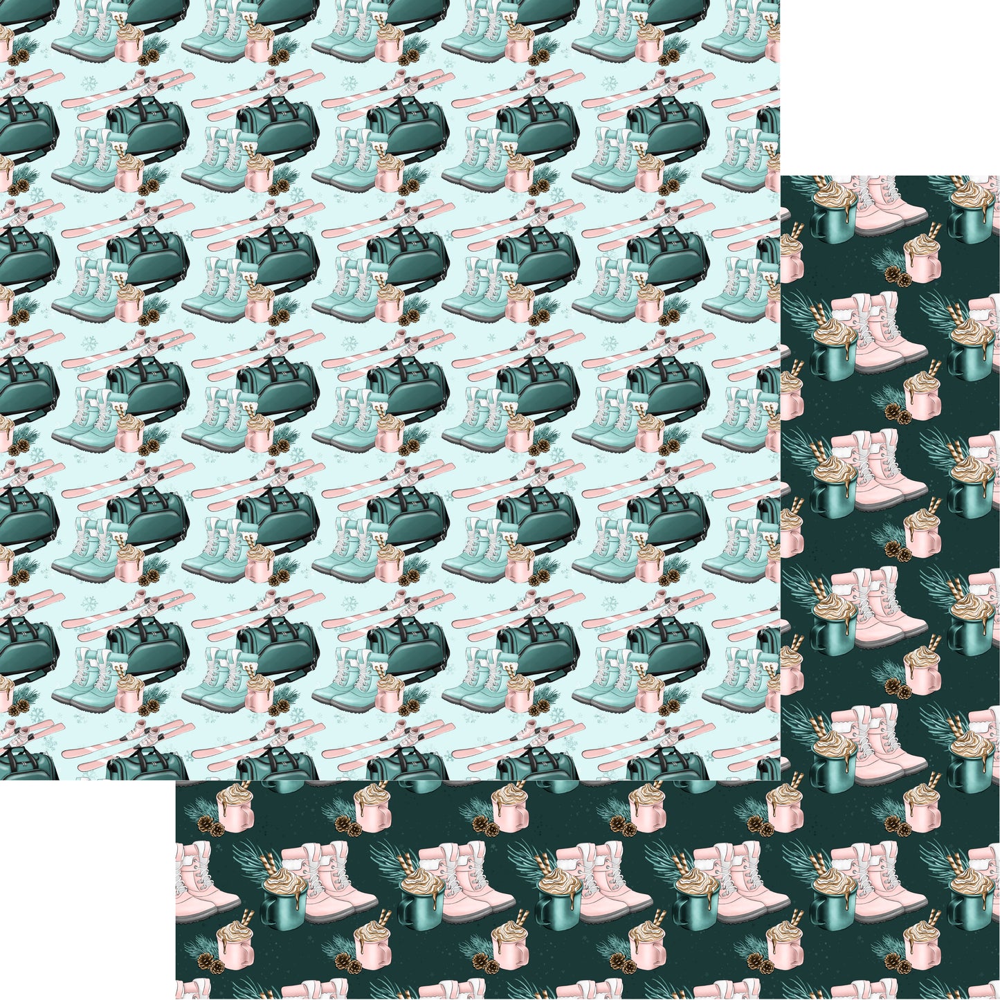 Phantasia Design's Snow Business 12 x 12 Scrapbook Paper Pack & Embellishment Kit - 3 Kits