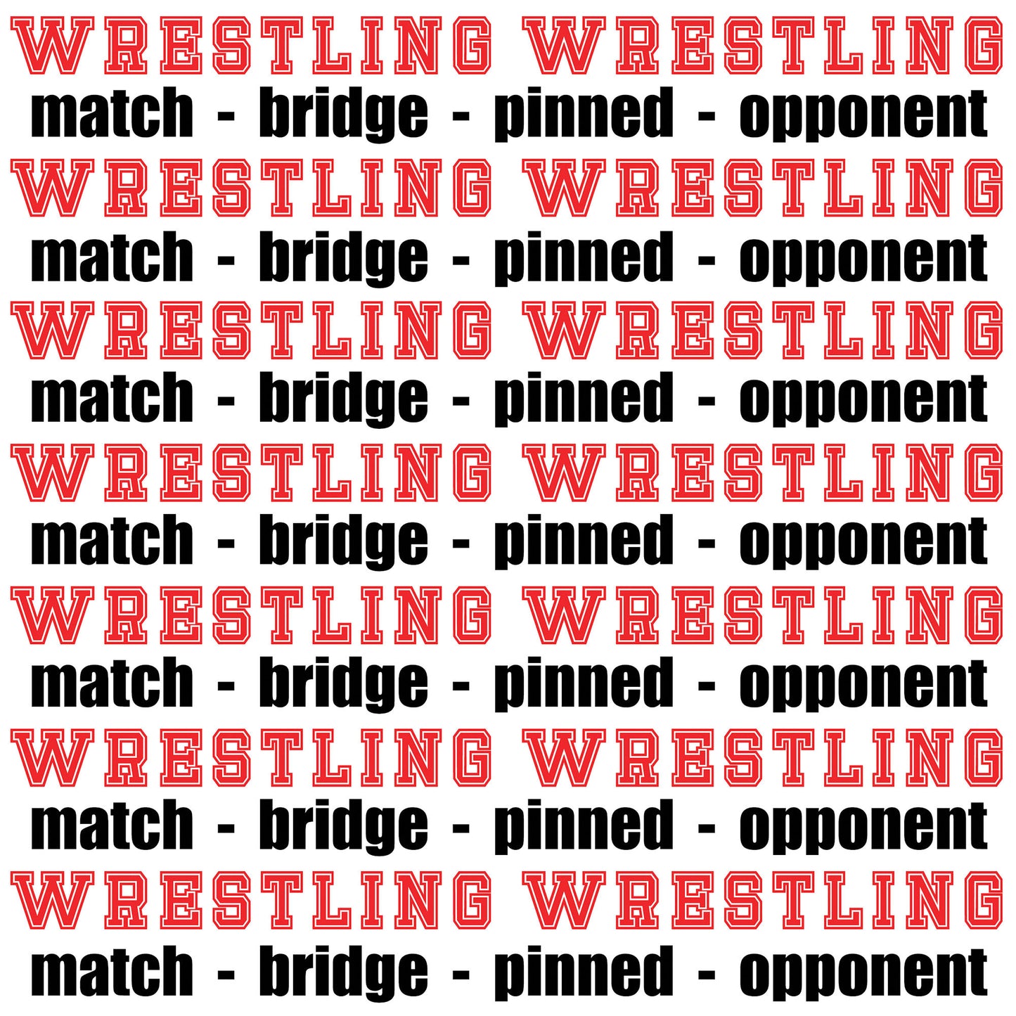 Female Wrestling Collection Wrestling Words 12 x 12 Double-Sided Scrapbook Paper - 15 Pack