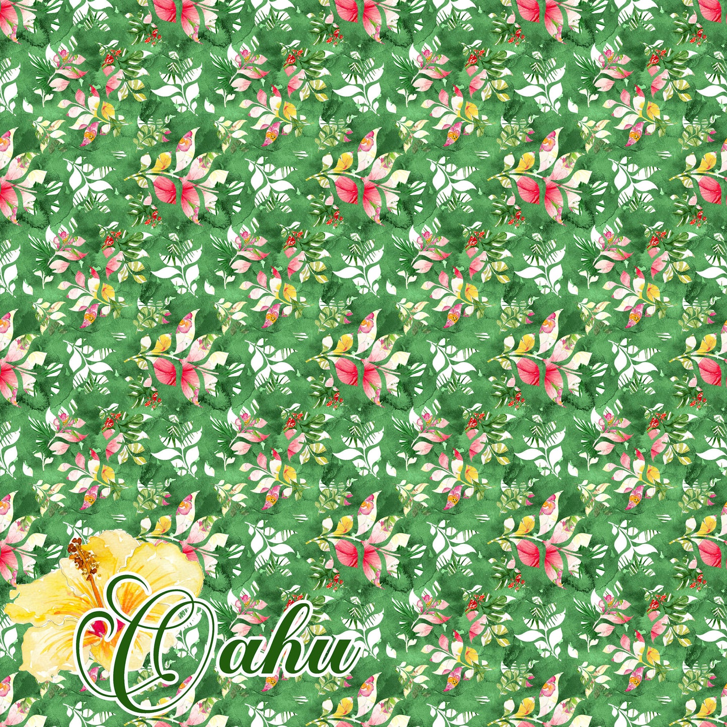 Aloha, Hawaii Collection Oahu 12 x 12 Double-Sided Scrapbook Paper - 15 Pack