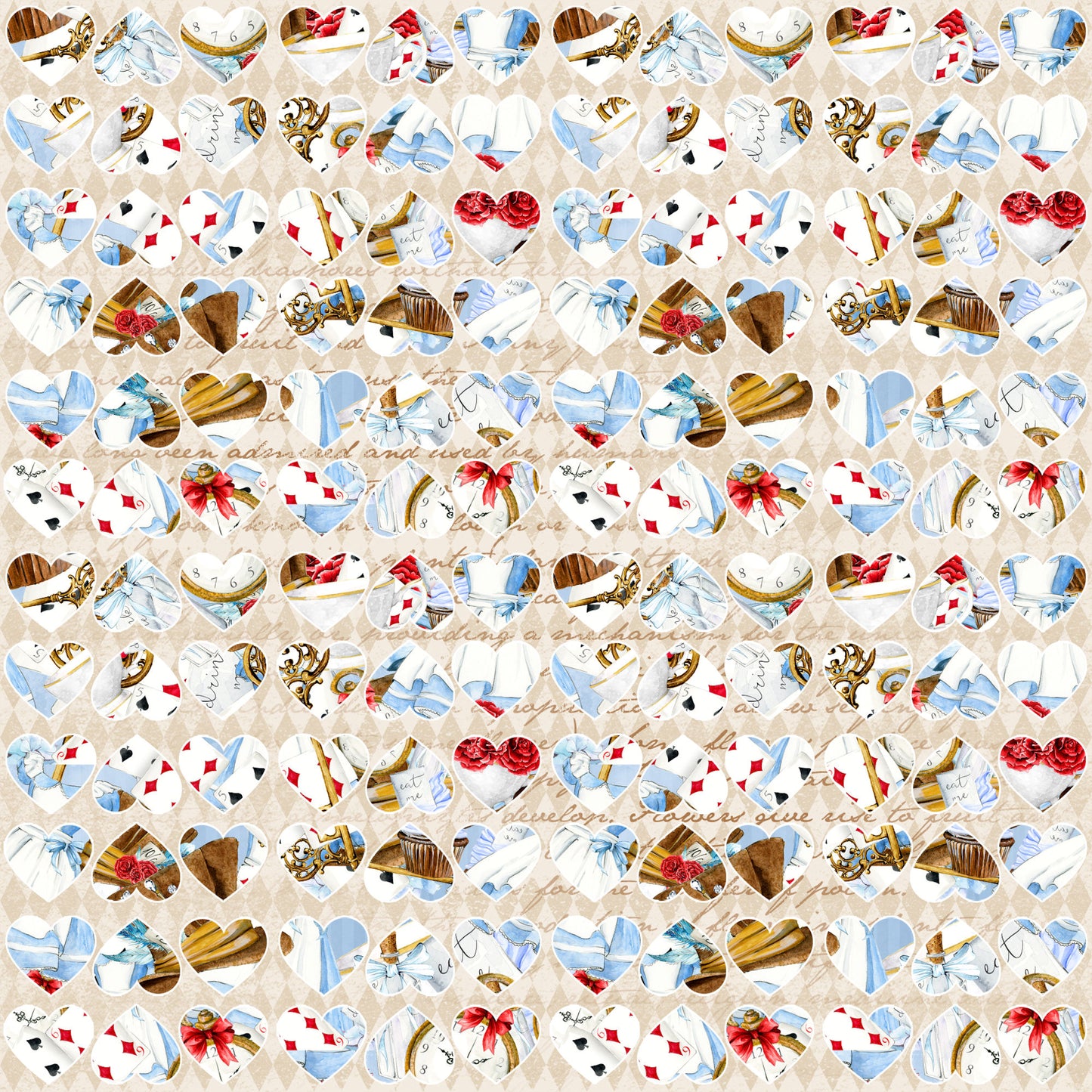 Frou Frou's Alice Collection Mad Hats 12 x 12 Double-Sided Scrapbook Paper - 15 Pack