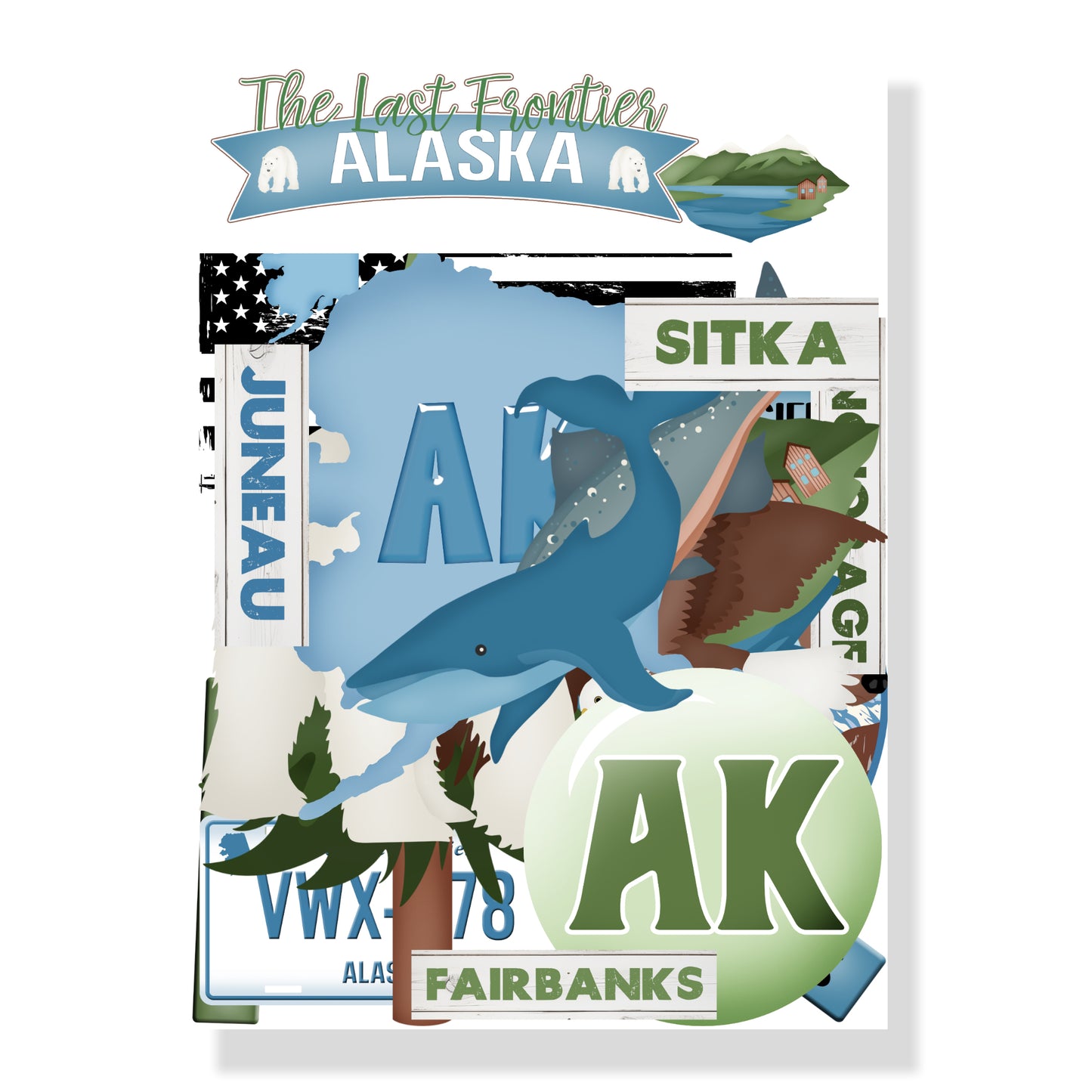 Alaska Collection Laser Cut Scrapbook Ephemera Embellishments by SSC Designs - 3 Packs