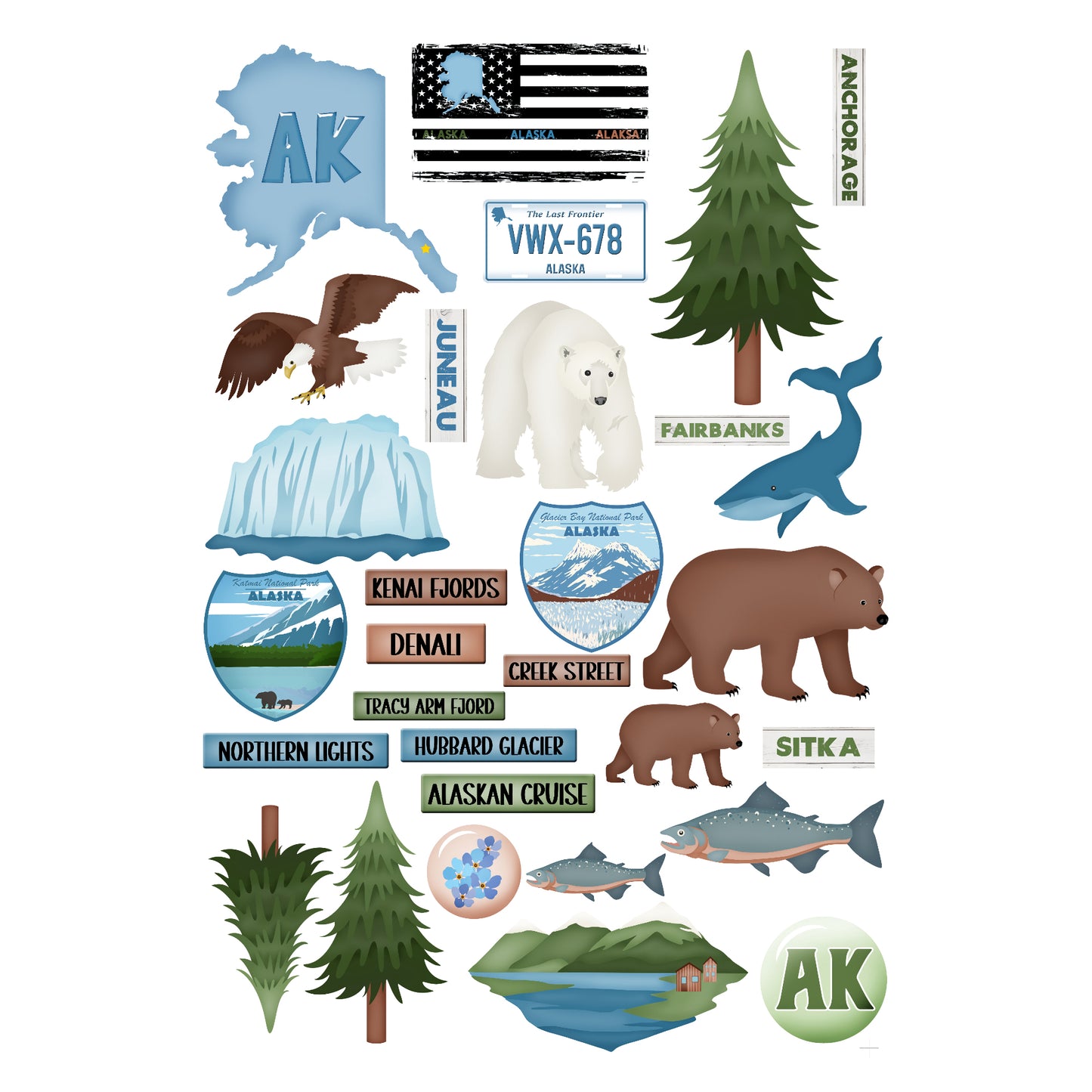 Alaska Collection Laser Cut Scrapbook Ephemera Embellishments by SSC Designs - 3 Packs