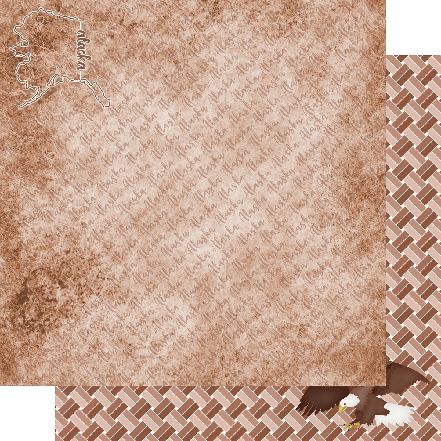 Alaska Collection Bald Eagle 12 x 12 Double-Sided Scrapbook Paper by SSC Designs - 15 Pack
