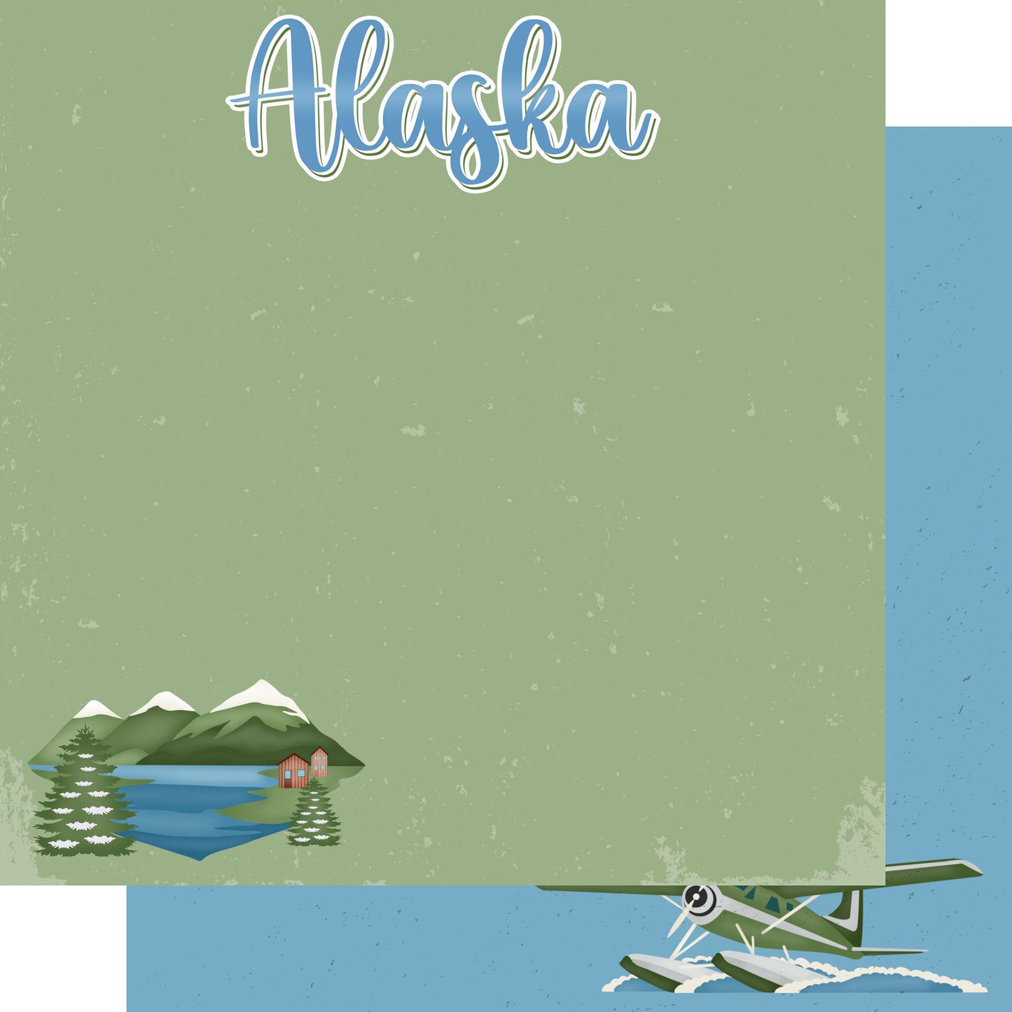 Alaska Collection Flightseeing 12 x 12 Double-Sided Scrapbook Paper by SSC Designs - 15 Pack
