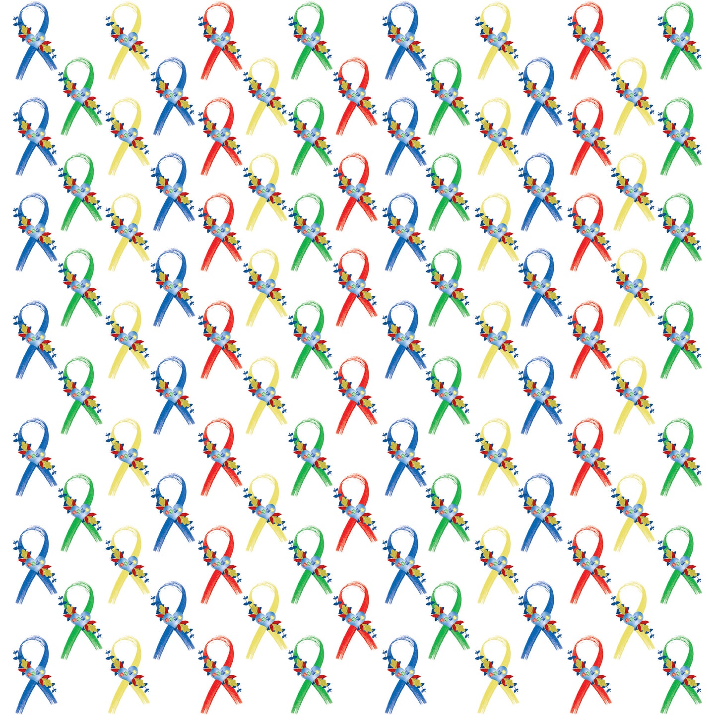 Autism Au-Some Collection Puzzle Ribbon 12 x 12 Double-Sided Scrapbook Paper - 15 Pack