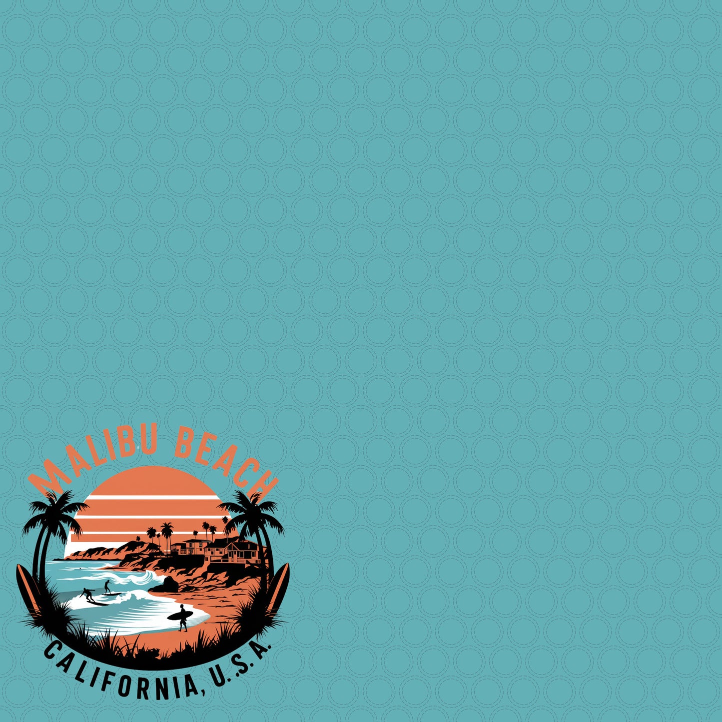 Beach Party Collection Malibu Beach, California 12 x 12 Double-Sided Scrapbook Paper by SSC Designs - 15 Pack