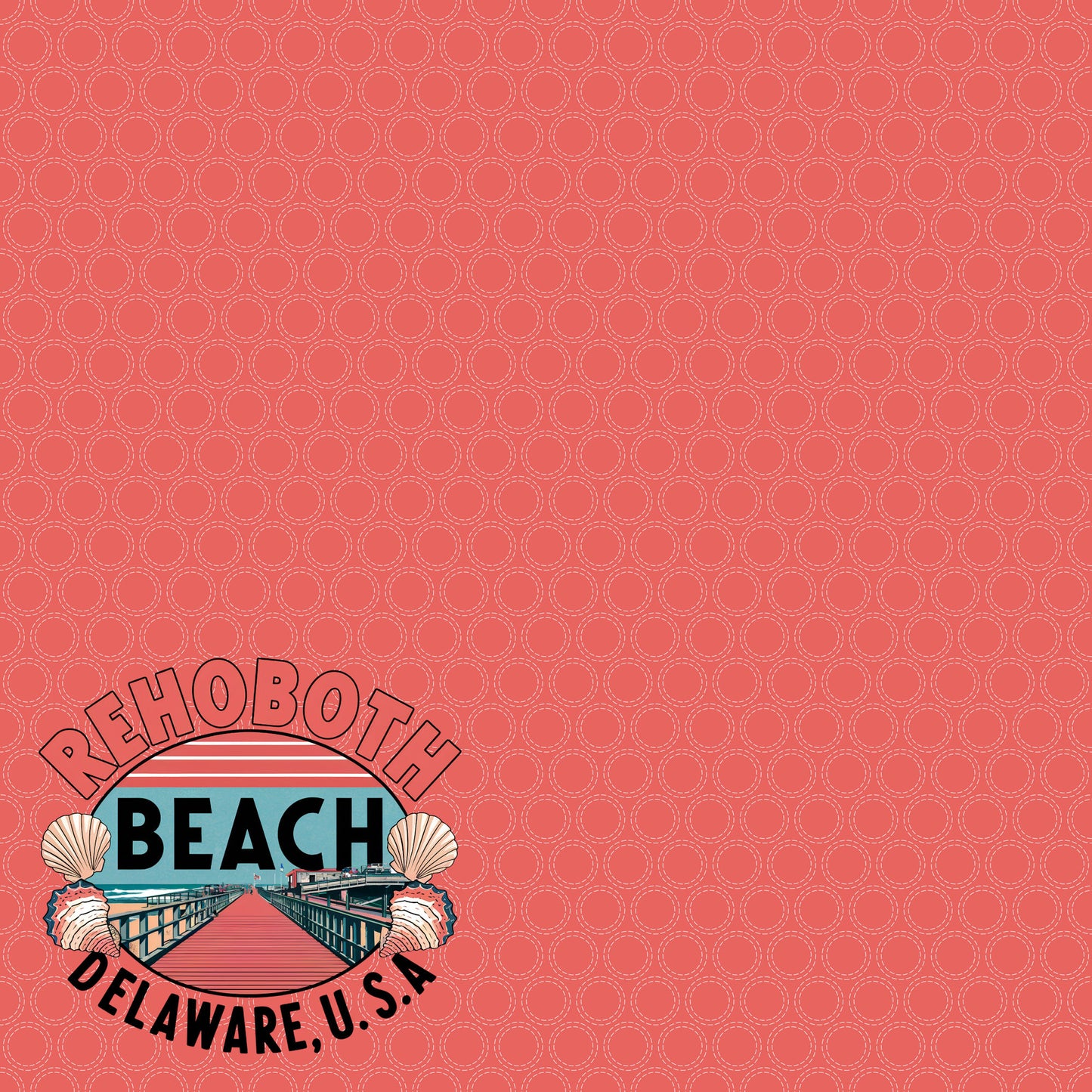 Beach Party Collection Rehoboth Beach, Delaware 12 x 12 Double-Sided Scrapbook Paper by SSC Designs - 15 Pack