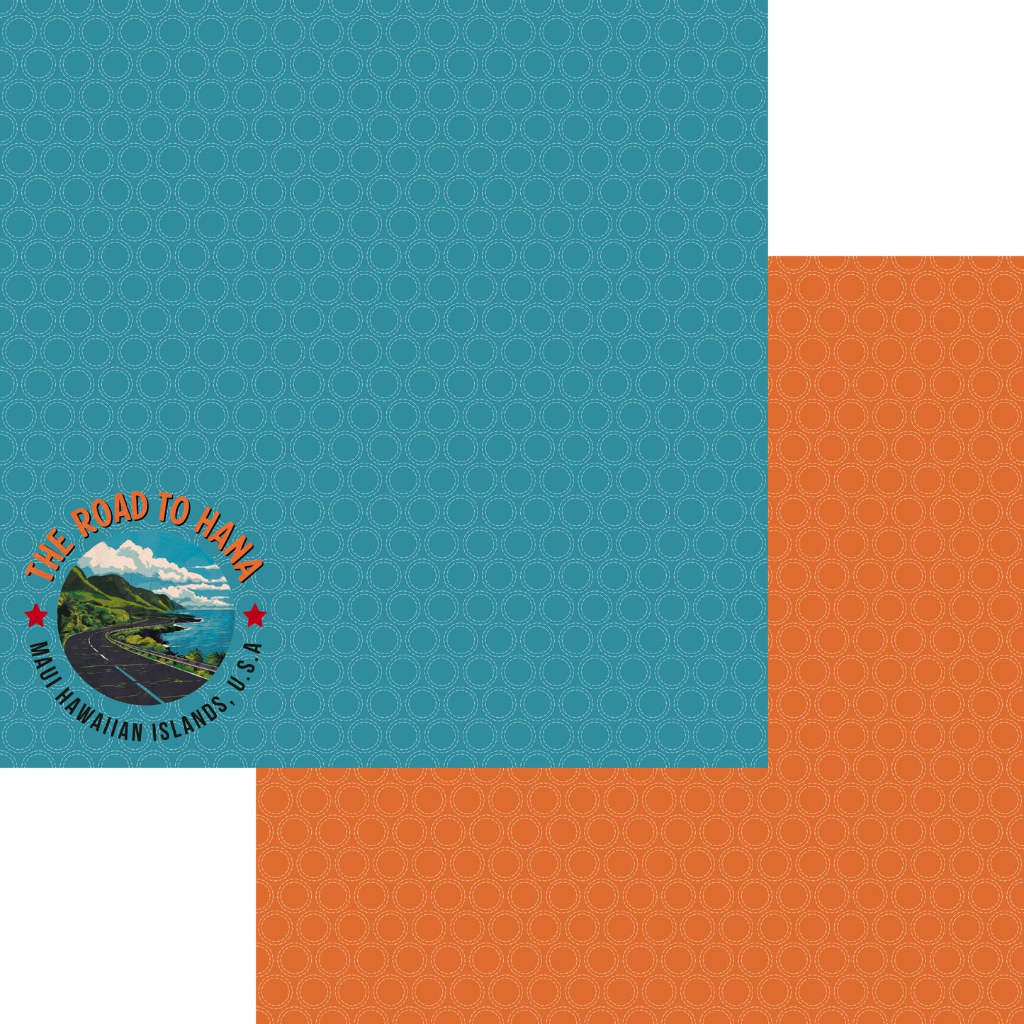 Beach Party Collection The Road To Hana, Maui, Hawaii 12 x 12 Double-Sided Scrapbook Paper by SSC Designs - 15 Pack