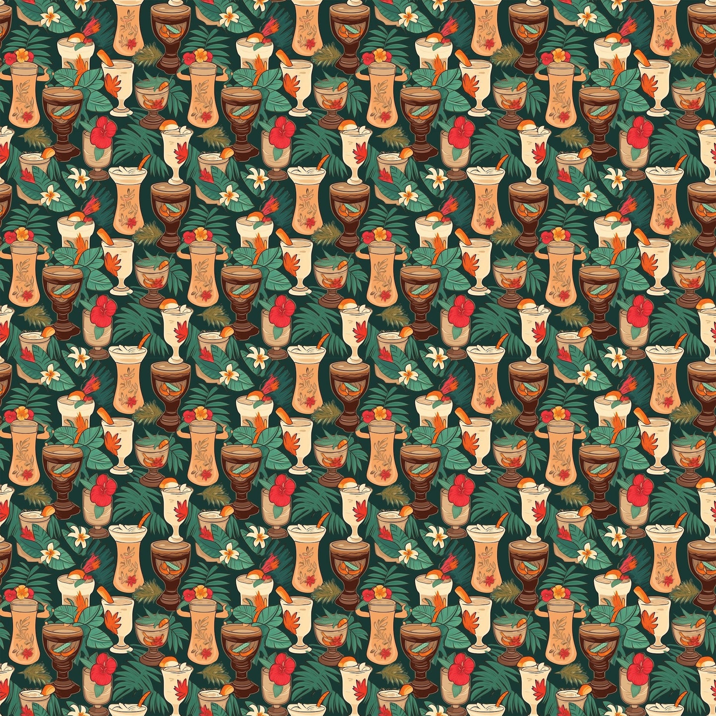 Beach Party Collection Beach Drinks 12 x 12 Double-Sided Scrapbook Paper by SSC Designs - 15 Pack