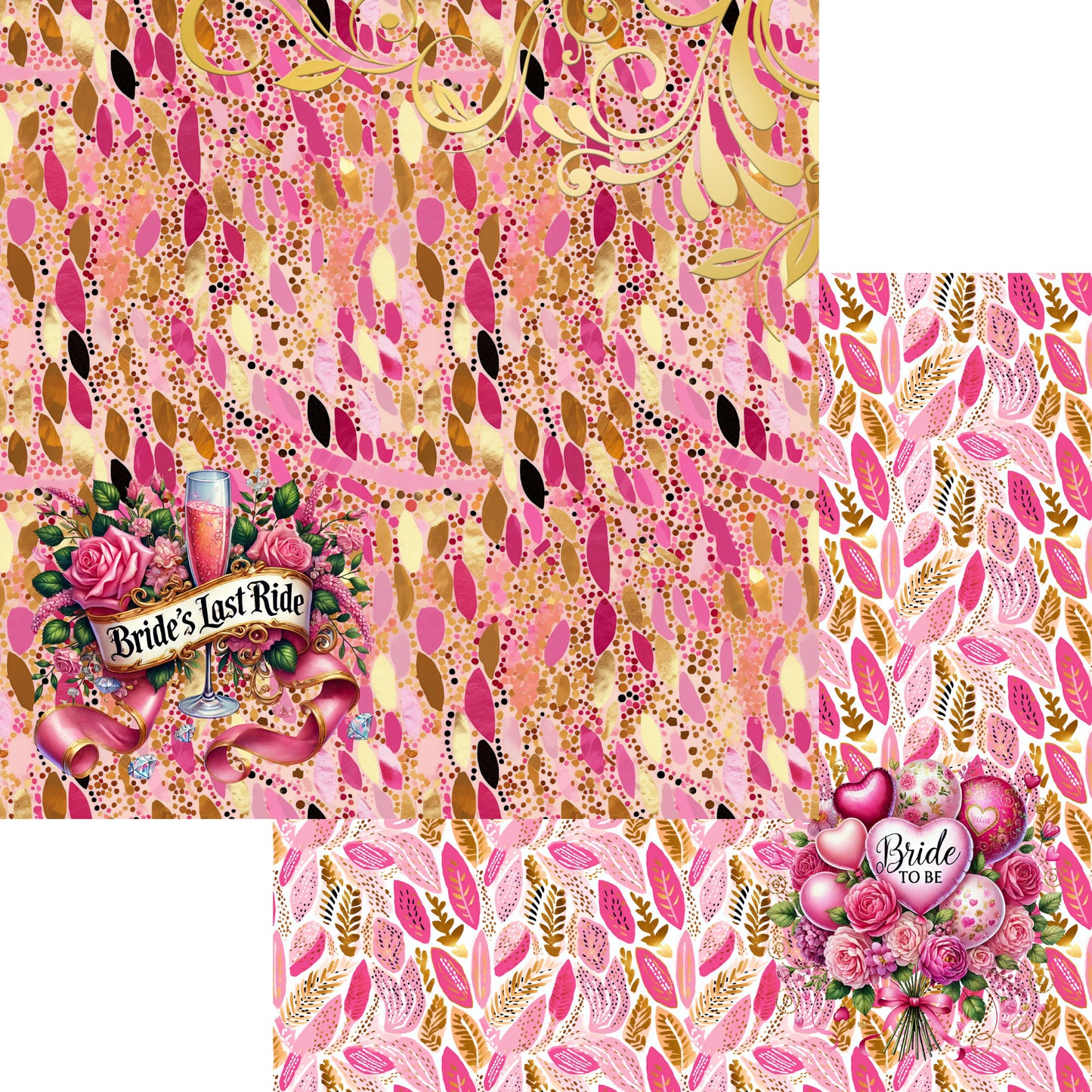 Bachelorette Party 12 x 12 Scrapbook Paper & Embellishment Kit by SSC Designs - 3 Kits