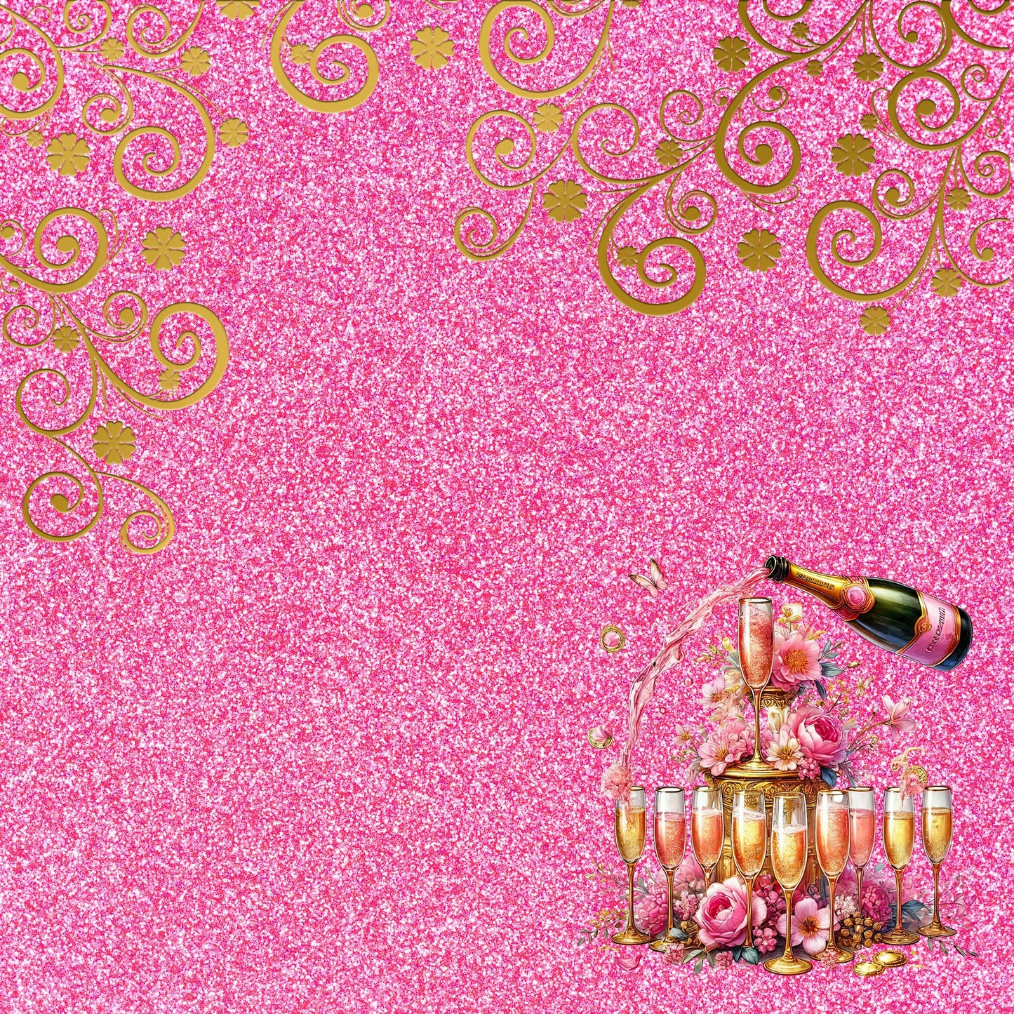 Bachelorette Party Collection Let's Celebrate 12 x 12 Double-Sided Scrapbook Paper by SSC Designs