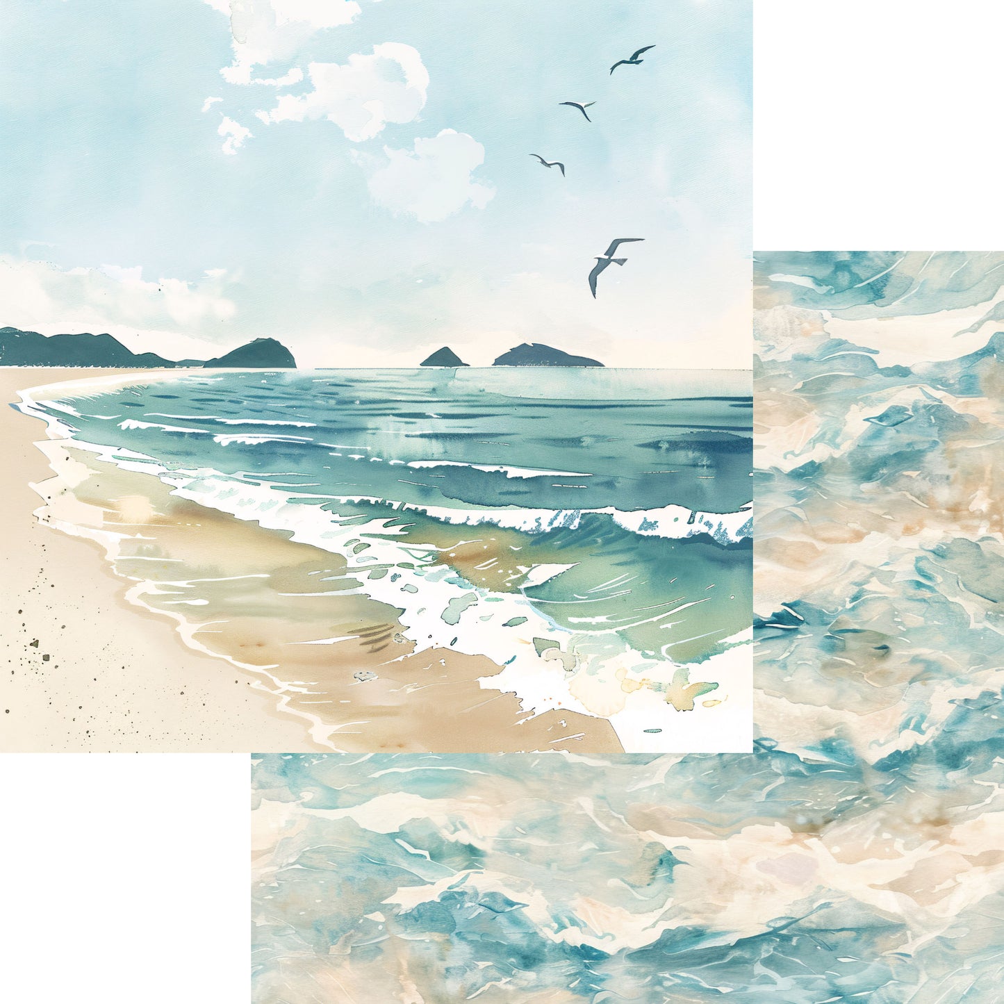 Beach Dreams 12 x 12 Scrapbook Paper & Embellishment Kit by SSC Designs - 3 Kits