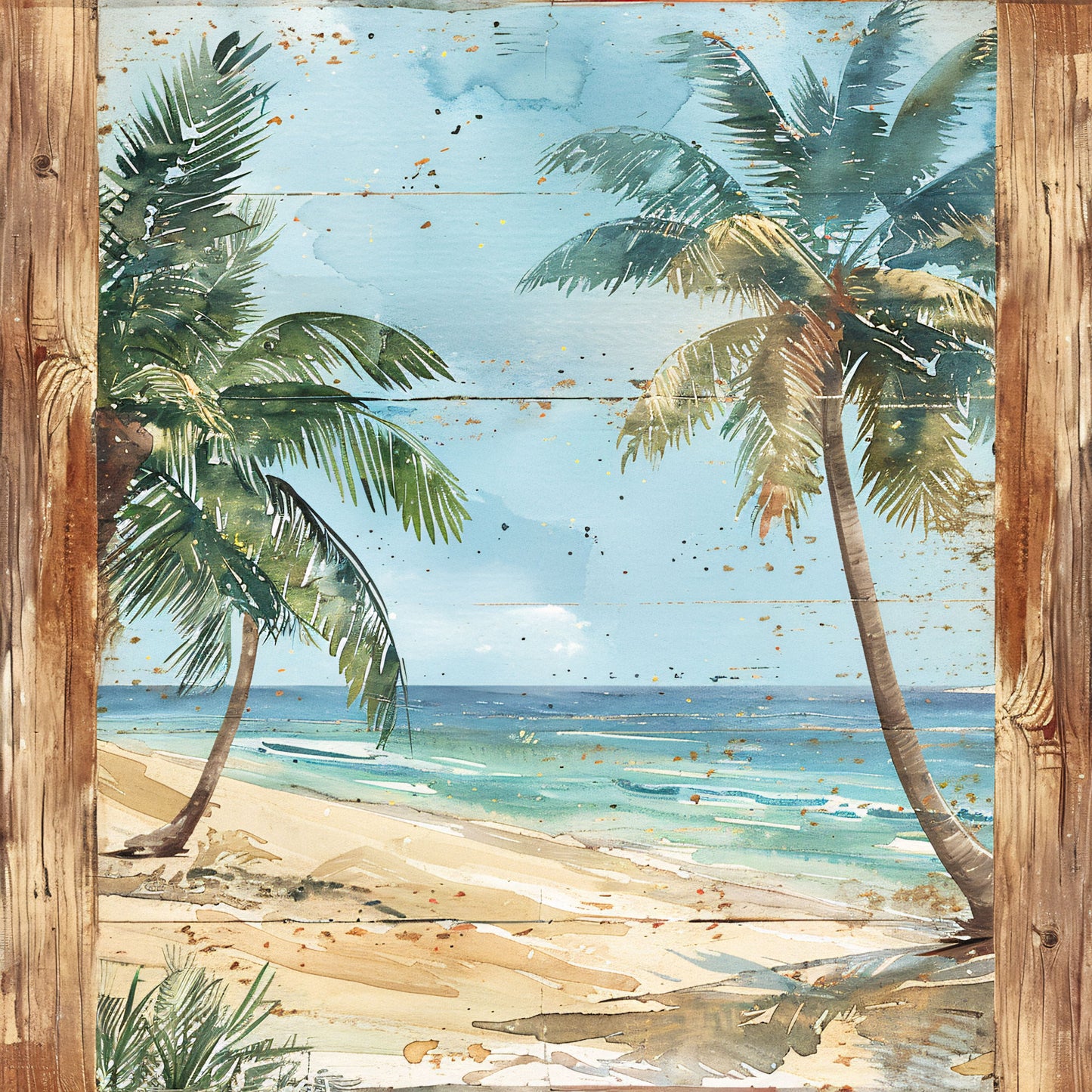 Beach Dreams Collection Palm Trees 12 x 12 Double-Sided Scrapbook Paper by SSC Designs - 15 Pack
