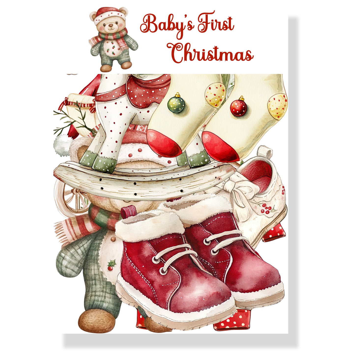 Baby's First Christmas Collection Laser Cut Scrapbook Ephemera Embellishments by SSC Designs - 3 Packs
