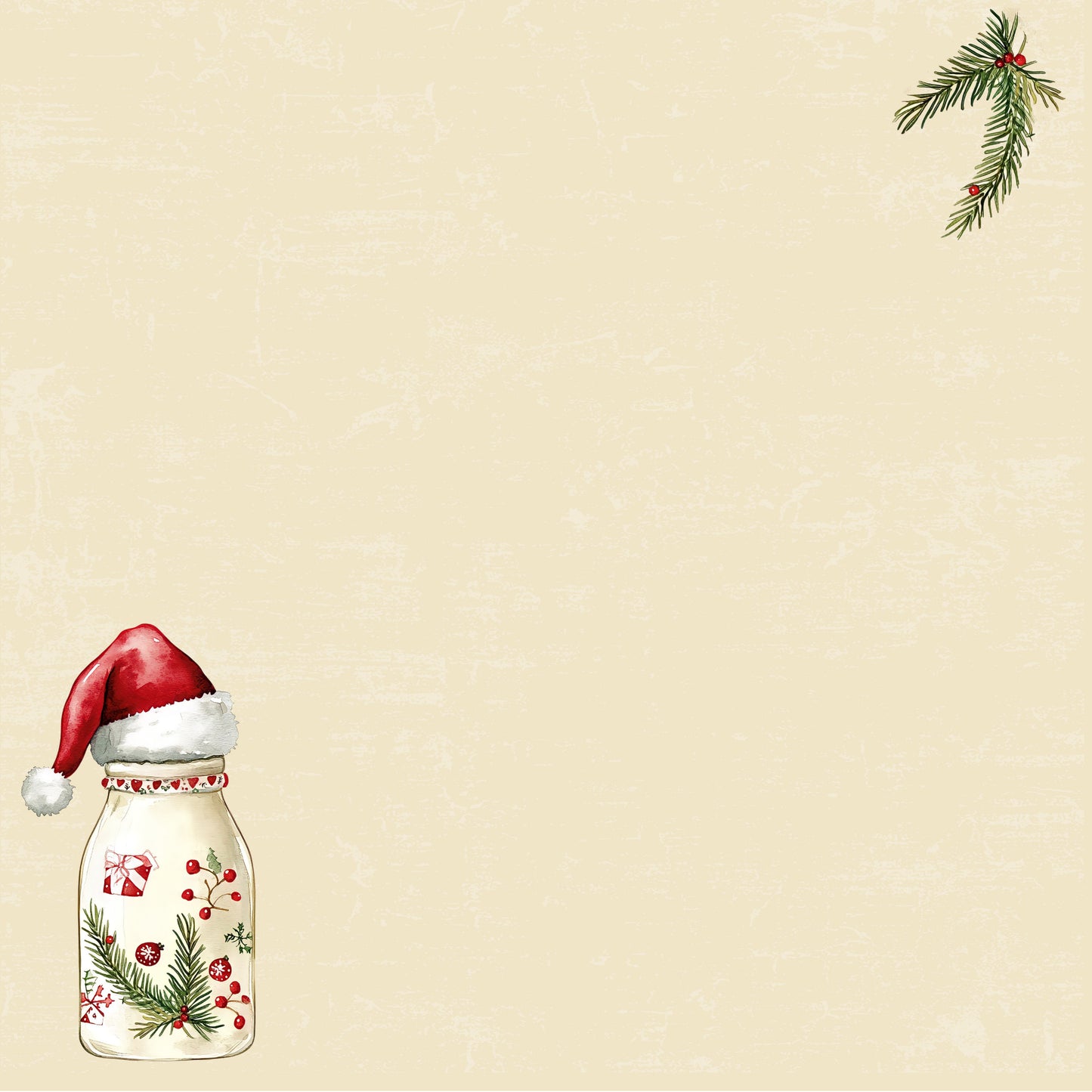 Baby's First Christmas Collection Baby Egg Nog 12 x 12 Double-Sided Scrapbook Paper by SSC Designs - 15 Pack