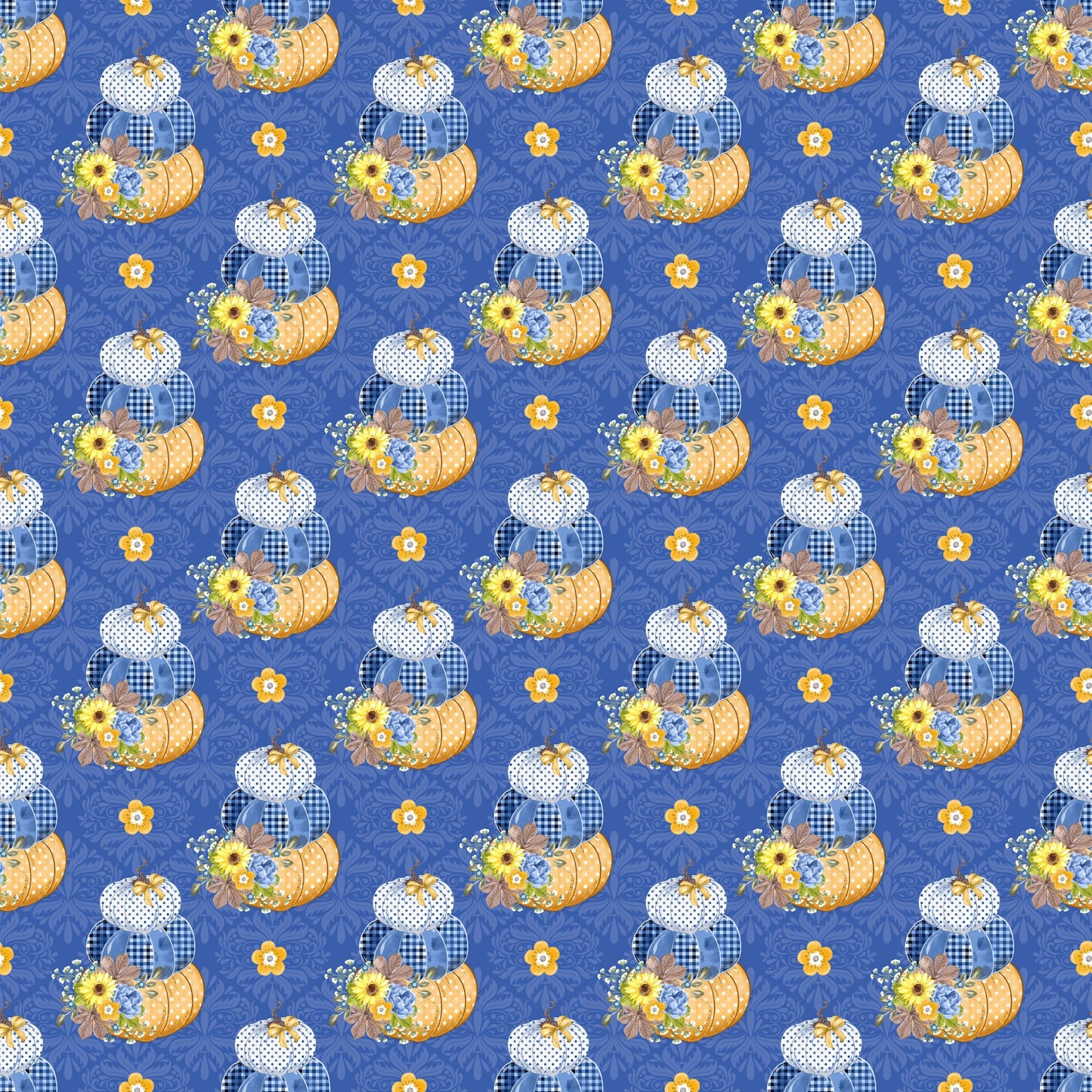 Bumblebee Fall Collection Sunflower Flourish 12 x 12 Double-Sided Scrapbook Paper by SSC Designs