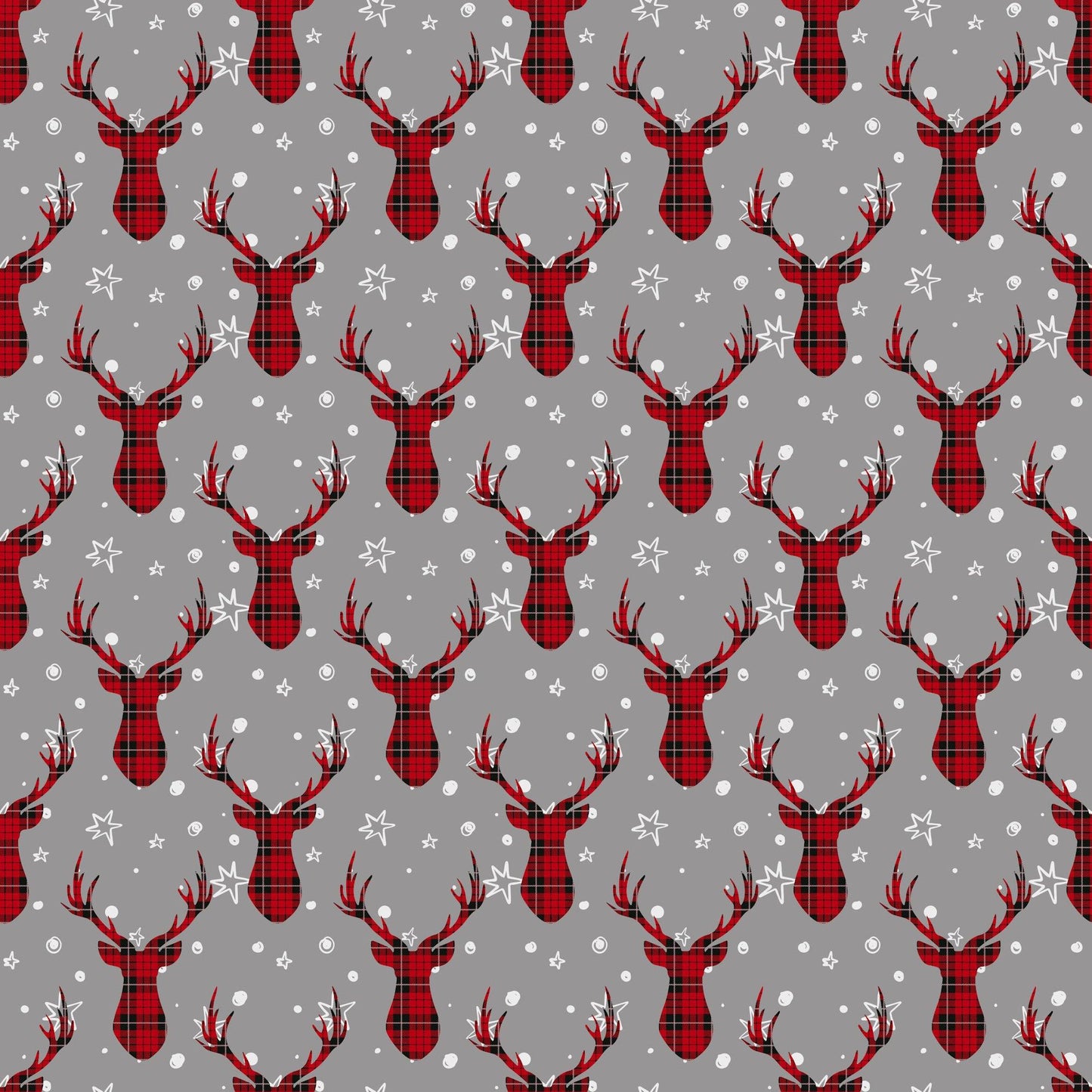 Buffalo Plaid Christmas Mini Collection Reindeer 12 x 12 Double-Sided Scrapbook Paper by SSC Designs