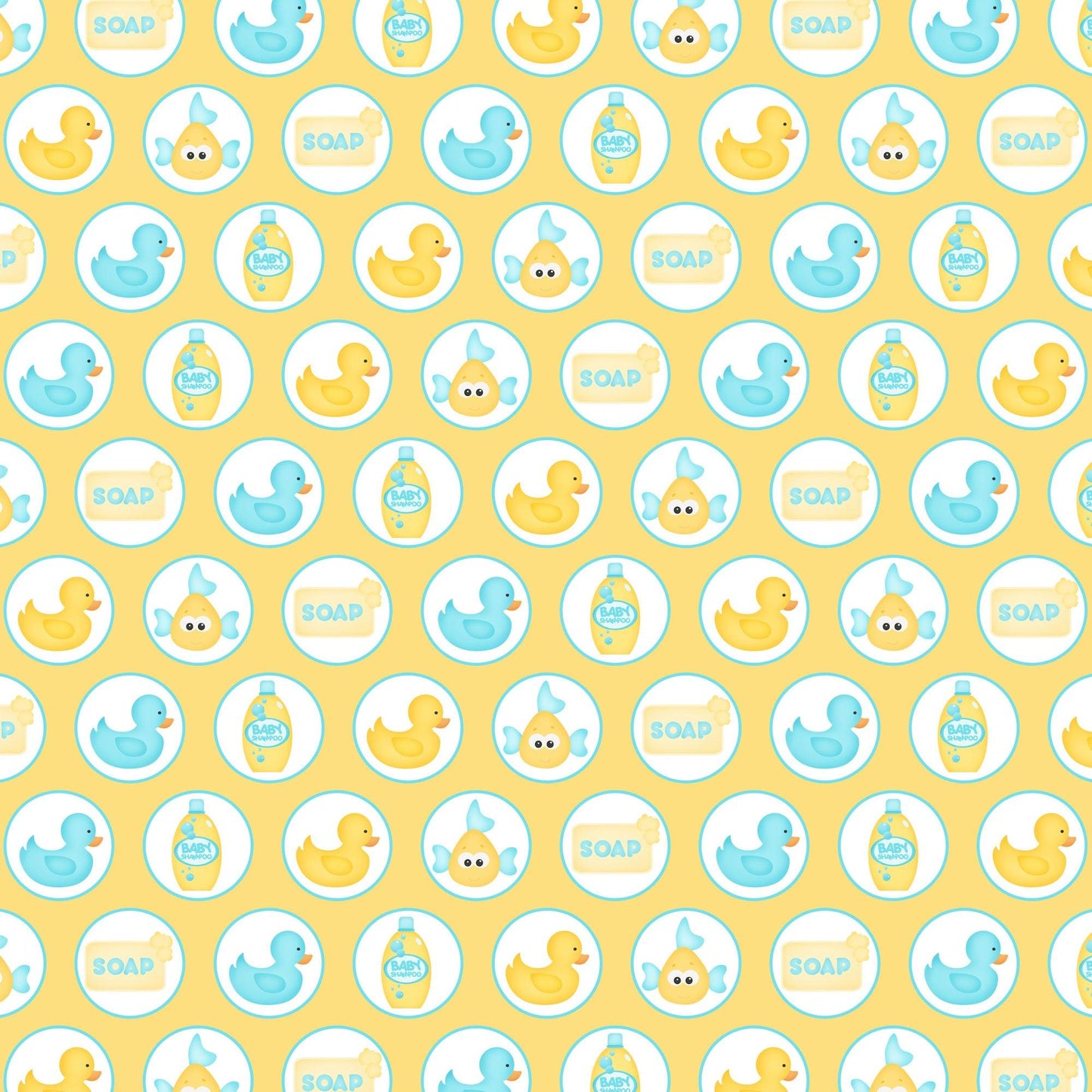 Bathtub Time Boy Collection Rubber Duckies 12 x 12 Double-Sided Scrapbook Paper by SSC Designs
