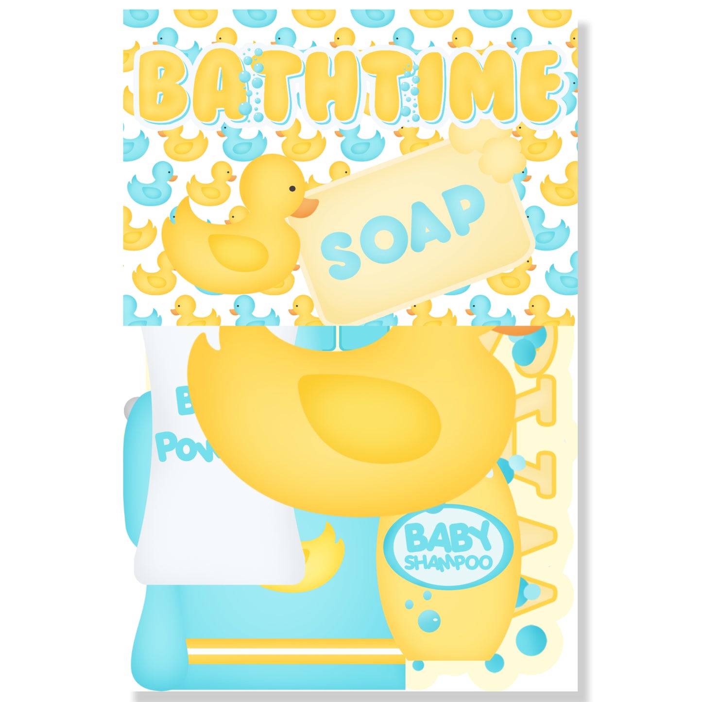 Bathtub Time Boy 12 x 12 Scrapbook Paper Pack & Embellishment Kit - 3 Kits
