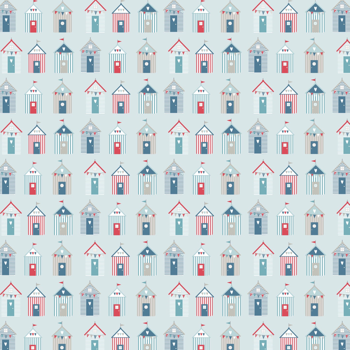 By The Sea Collection Beach Huts 12 x 12 Double-Sided Scrapbook Paper by SSC Designs - 15 Pack