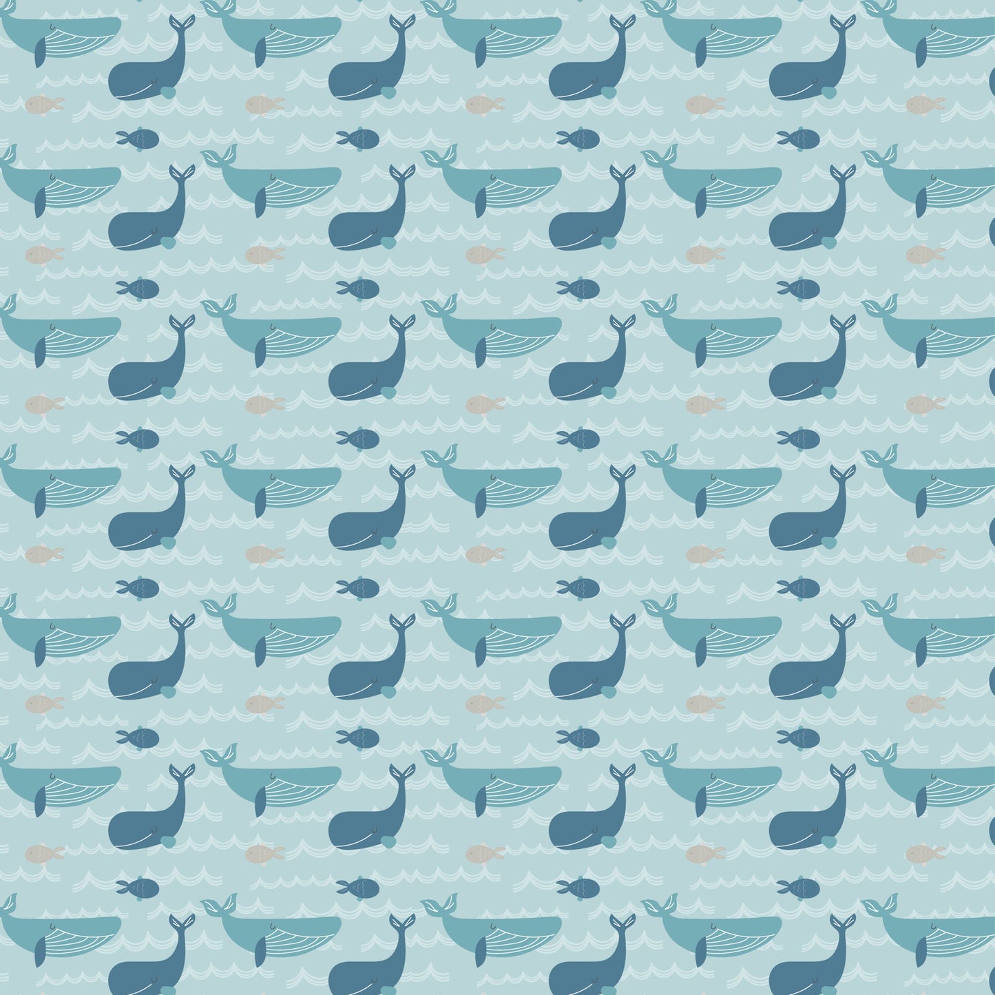 By The Sea Collection Whale Of A Good Time 12 x 12 Double-Sided Scrapbook Paper by SSC Designs