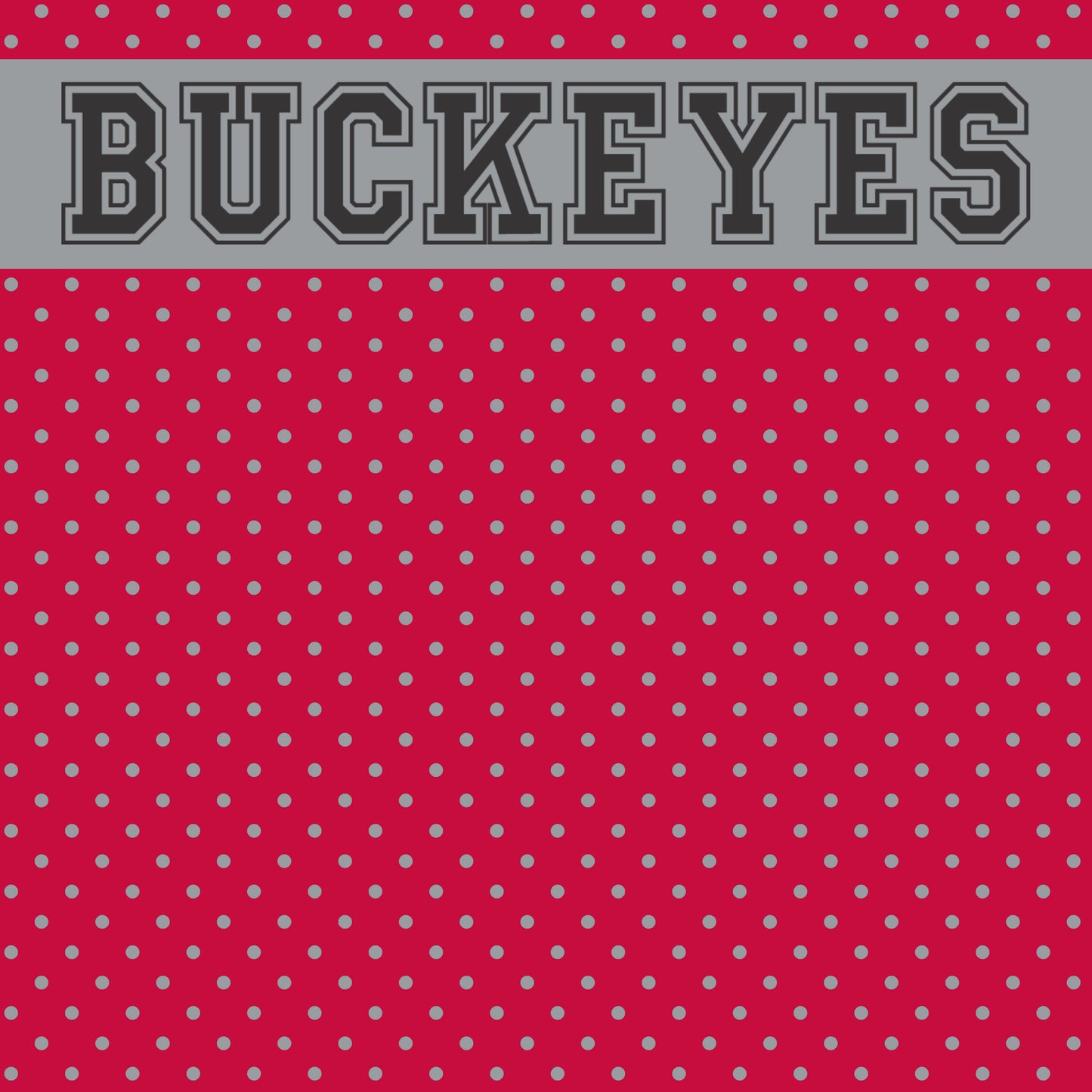 Football Collection Buckeyes Football 12 x 12 Double-Sided Scrapbook Paper by SSC Designs