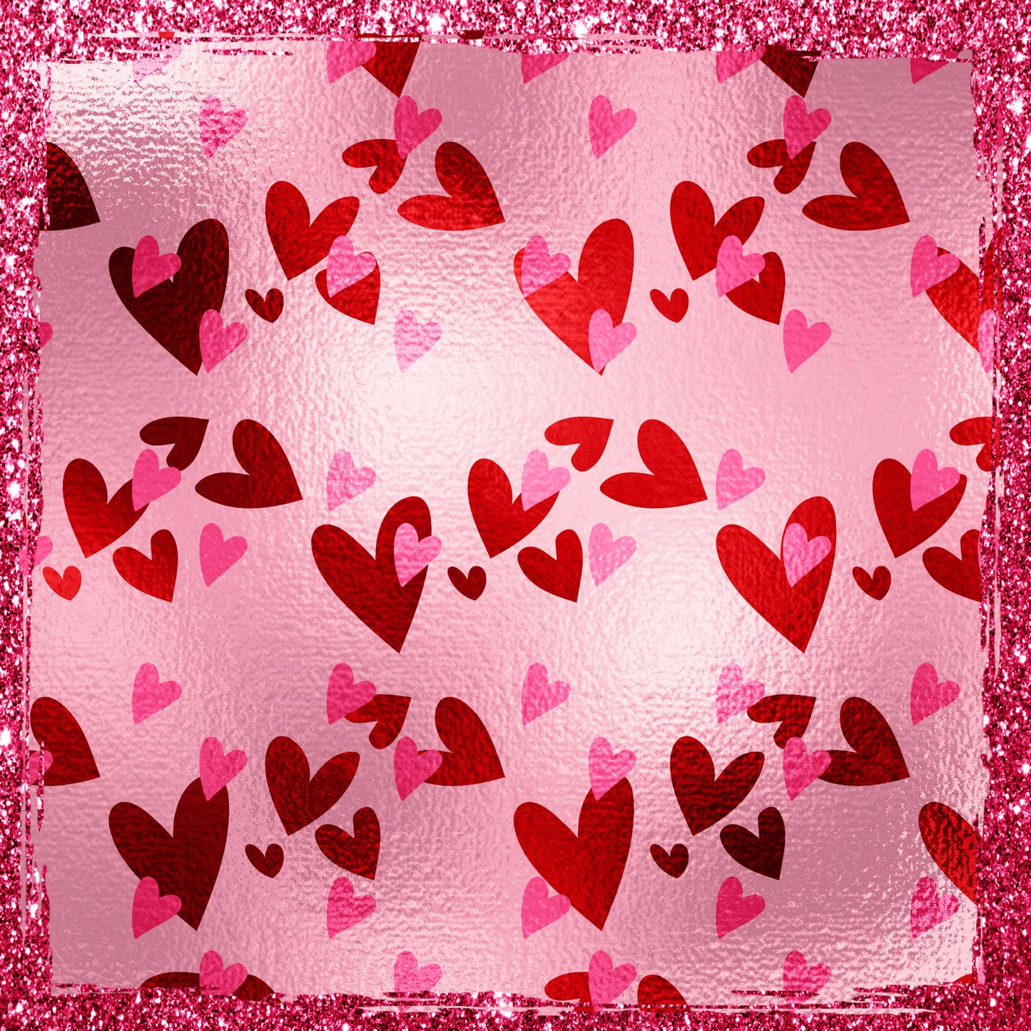 Be Mine, Valentine Collection Hearts On Fire 12 x 12 Double-Sided Scrapbook Paper - 15 Pack