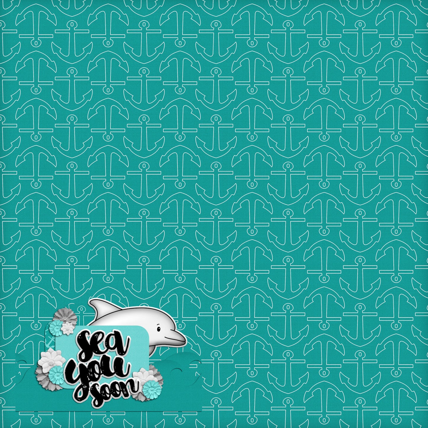 Bon Voyage Collection Sea You Soon 12 x 12 Double-Sided Scrapbook Paper by SSC Designs - 15 Pack