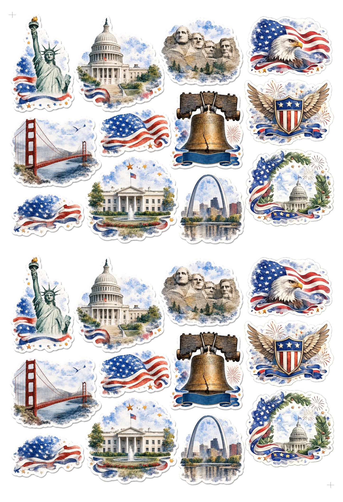 Celebrate America Collection Laser Cut Scrapbook Ephemera Embellishments by SSC Designs - 3 Packs