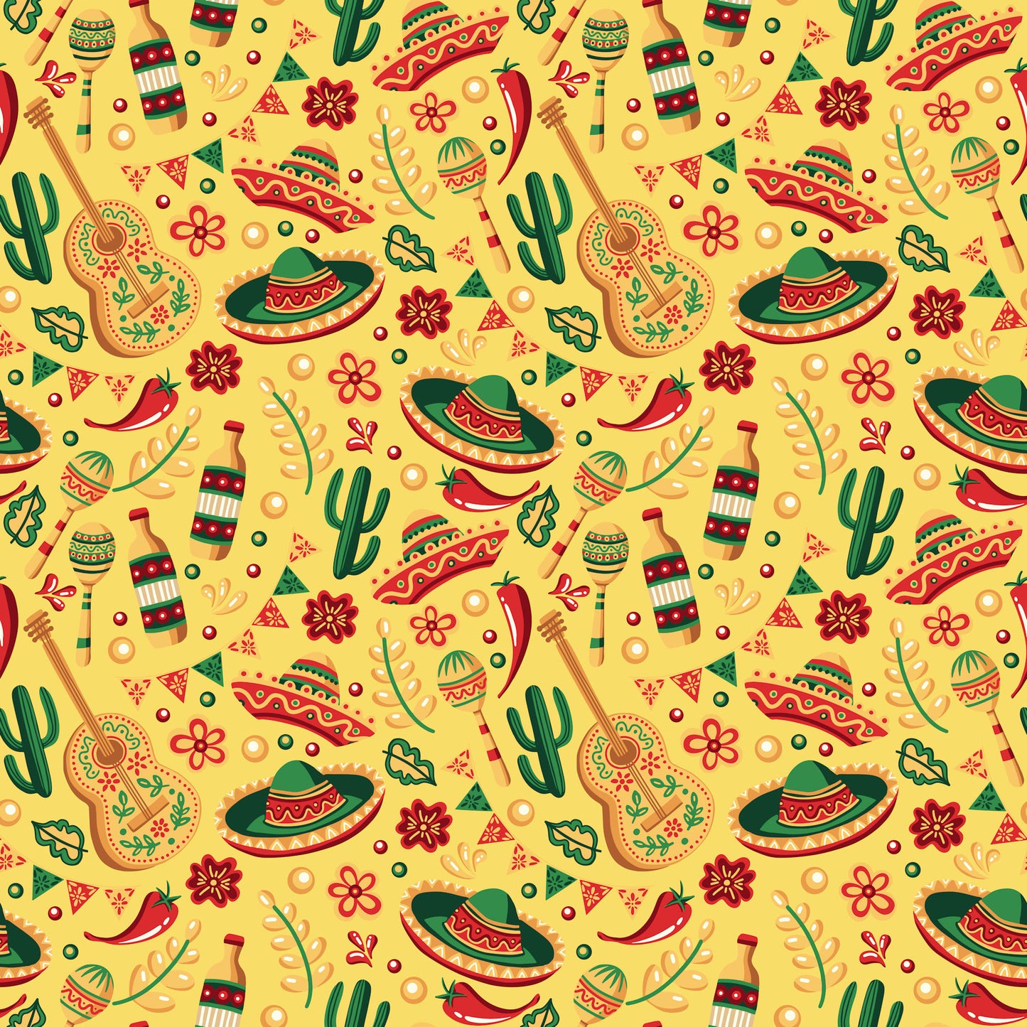 Cinco De Mayo Collection Fiesta 12 x 12 Double-Sided Scrapbook Paper by SSC Designs - 15 Pack