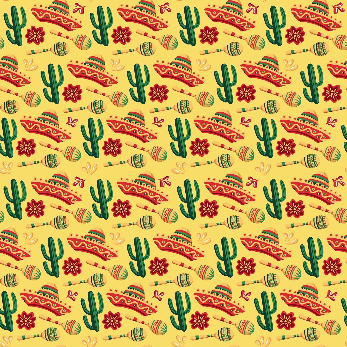 Cinco De Mayo Collection Sombrero 12 x 12 Double-Sided Scrapbook Paper by SSC Designs - 15 Pack