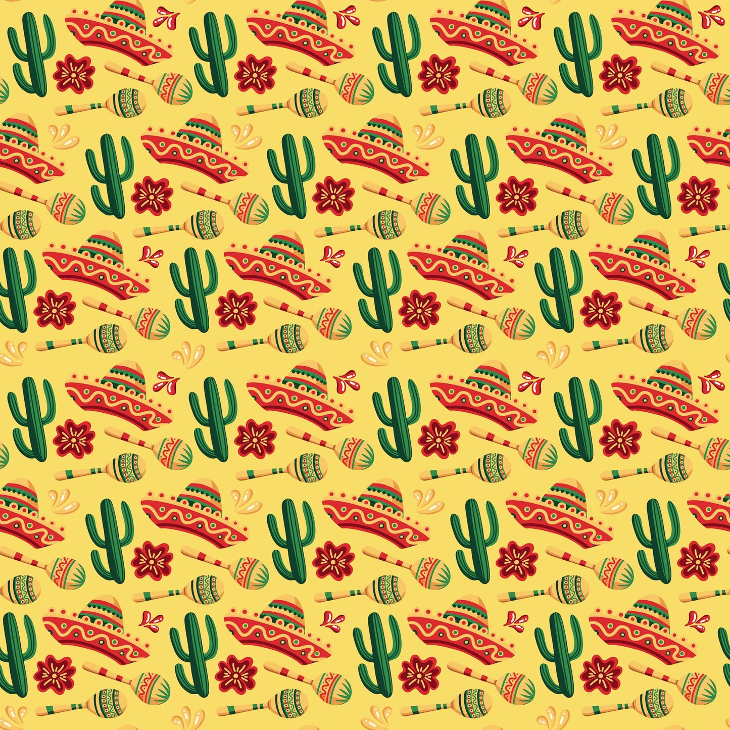Cinco De Mayo Collection Sombrero 12 x 12 Double-Sided Scrapbook Paper by SSC Designs