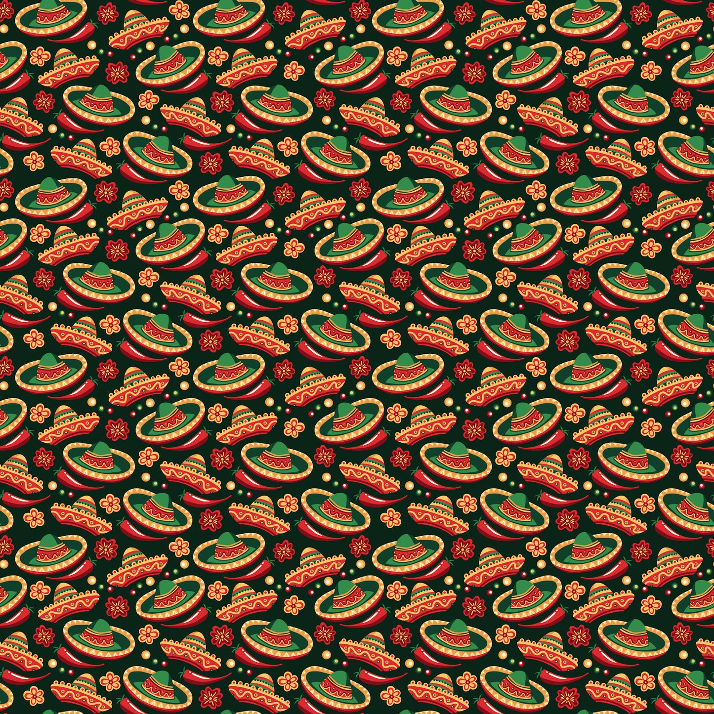 Cinco De Mayo Collection Sombrero 12 x 12 Double-Sided Scrapbook Paper by SSC Designs - 15 Pack