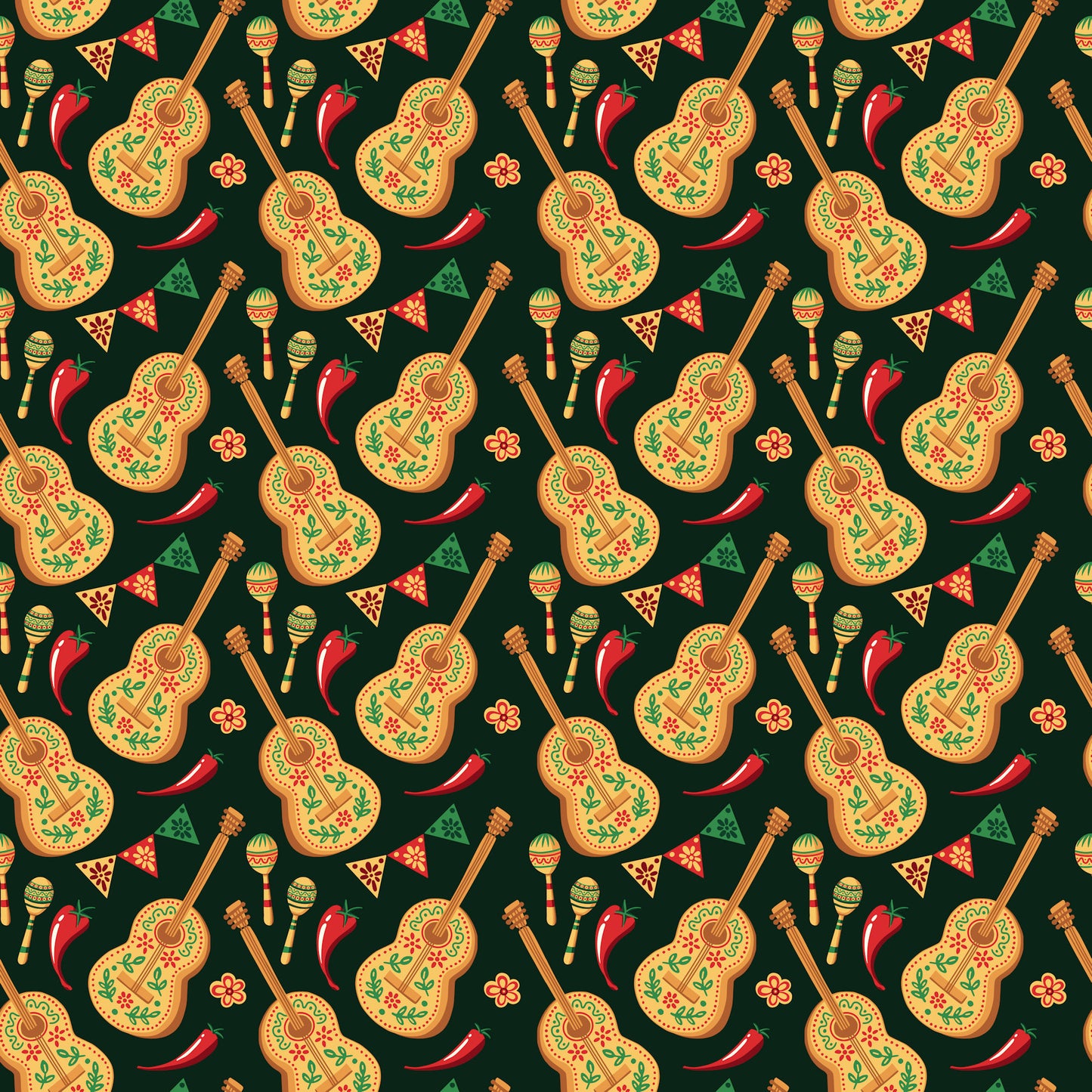 Cinco De Mayo Collection Maracas 12 x 12 Double-Sided Scrapbook Paper by SSC Designs - 15 Pack