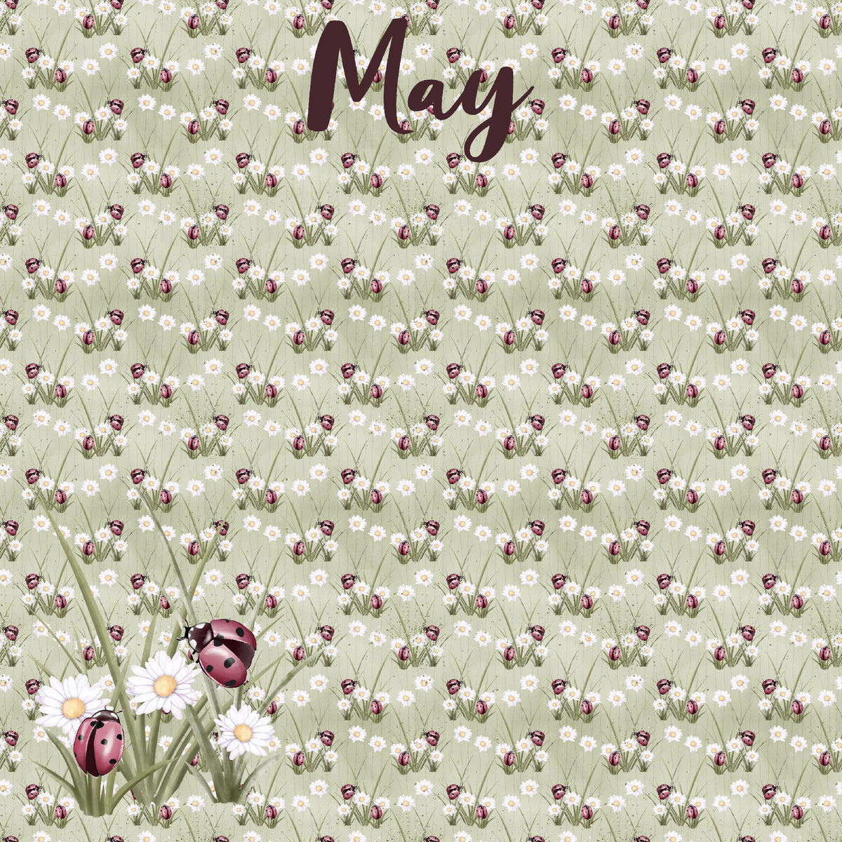 Calendar Memories Collection May 12 x 12 Double-Sided Scrapbook Paper by SSC Designs