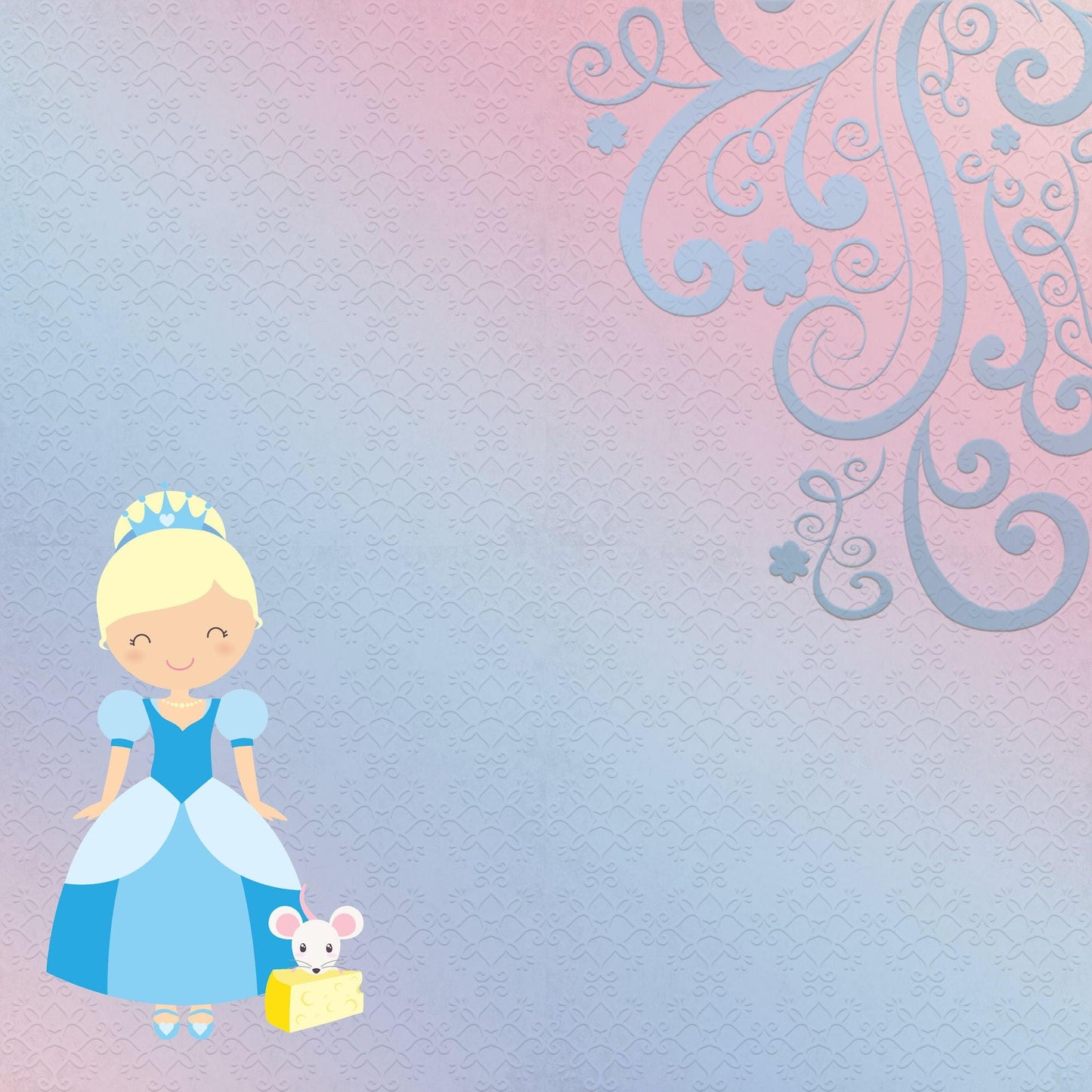 Cinderella Collection Her Castle 12 x 12 Double-Sided Scrapbook Paper by SSC Designs