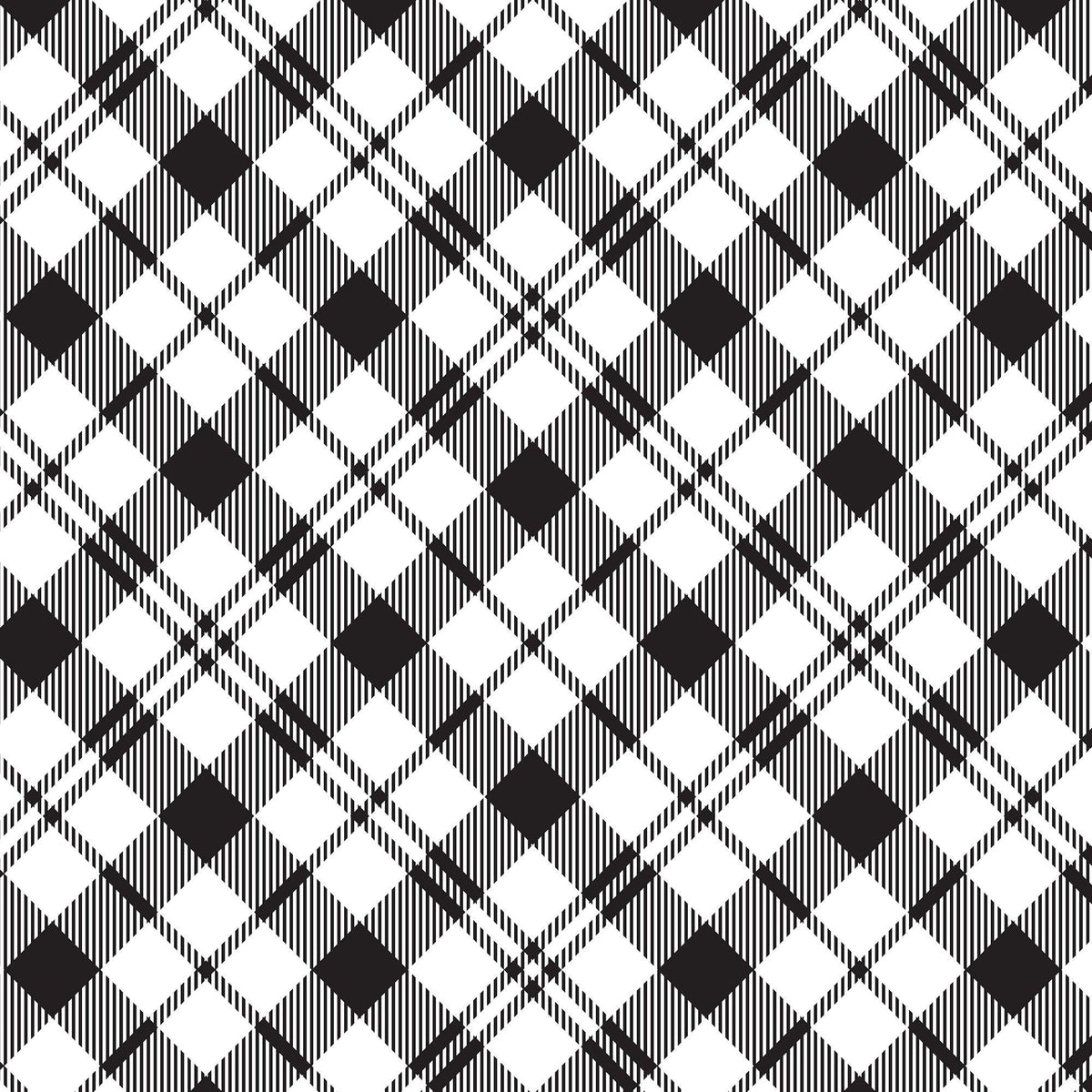 Christmas Patterns Collection Buffalo White 12 x 12 Double-Sided Scrapbook Paper by SSC Designs