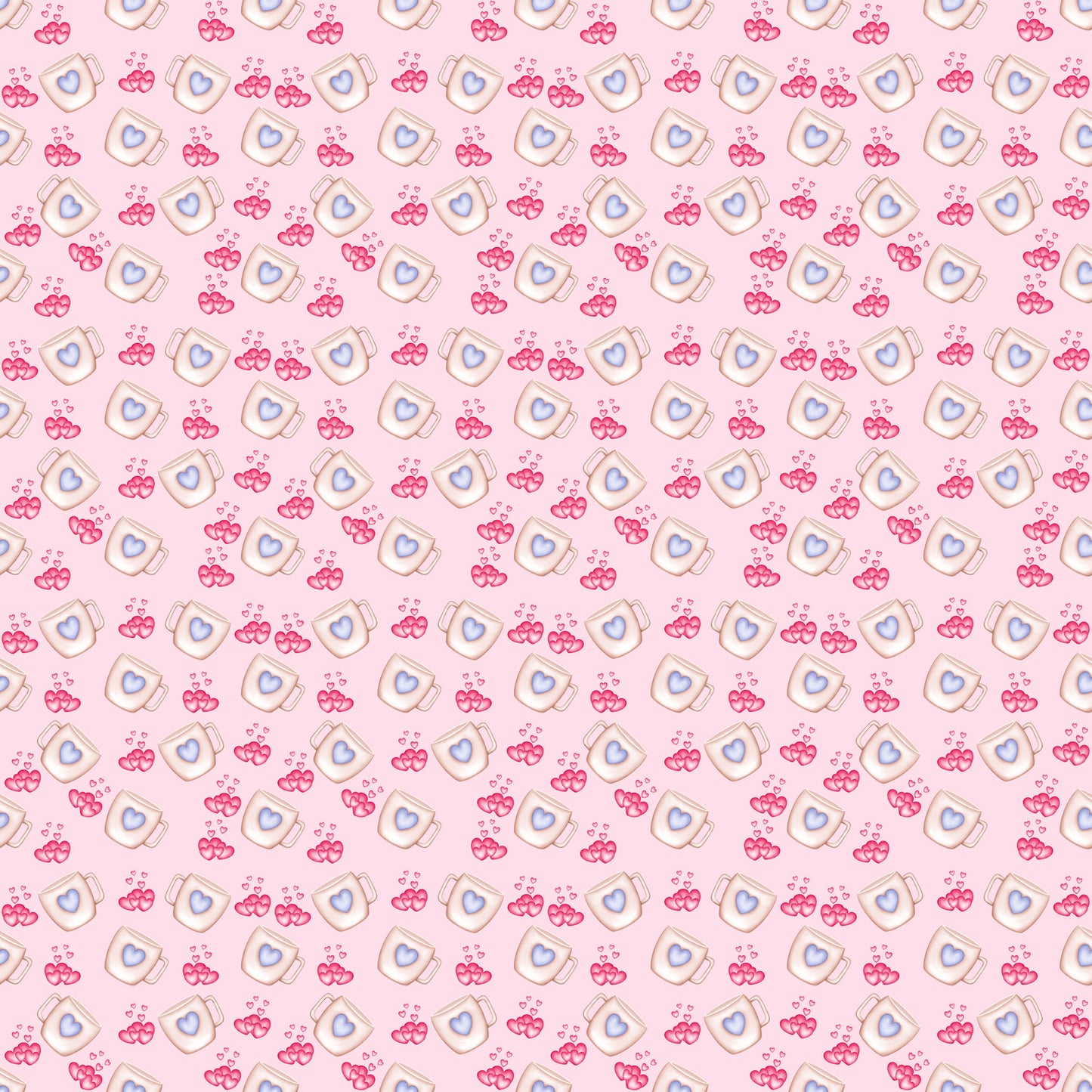 Cupid's Calling Collection Cup of Love 12 x 12 Double-Sided Scrapbook Paper by SSC Designs - 15 Pack