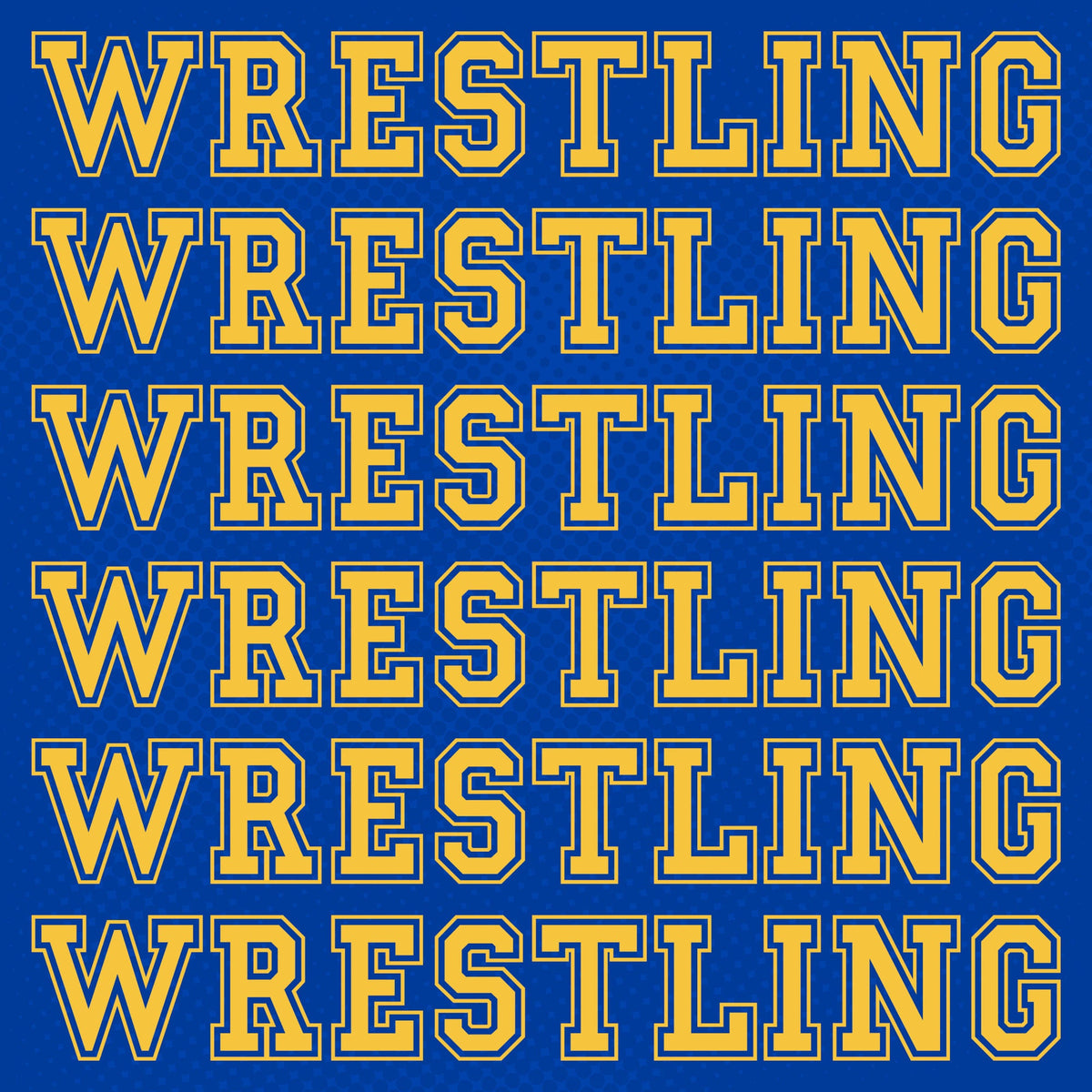 Female Wrestling Blue Gold Wrestling Love 12 x 12 Double-Sided Scrapbook Paper by SSC Designs - 15 Pack