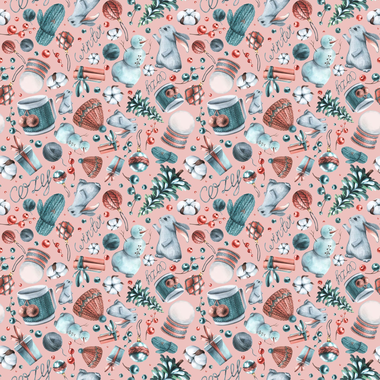 Cozy Winter Collection Winter Collage 12 x 12 Double-Sided Scrapbook Paper by SSC Designs  - 15 Pack