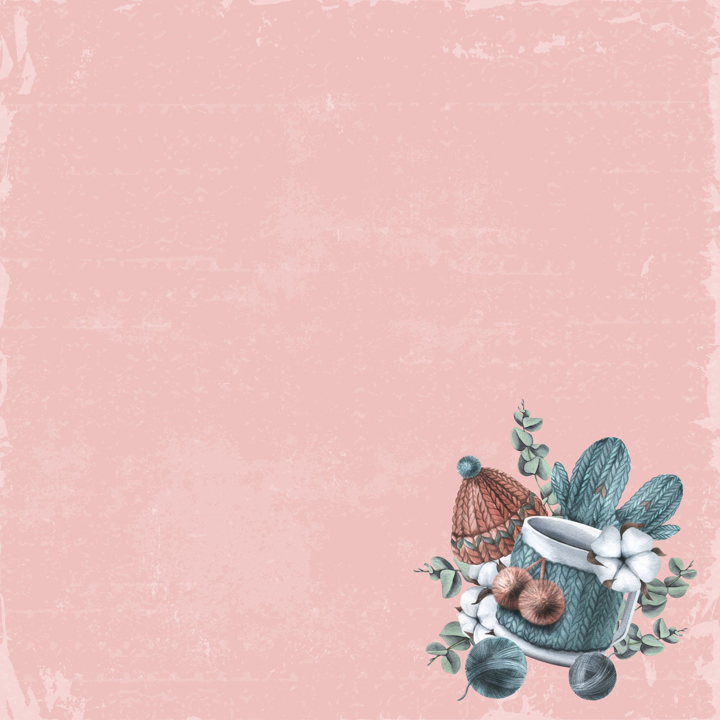 Cozy Winter Collection Winter Collage 12 x 12 Double-Sided Scrapbook Paper by SSC Designs - 15 Pack
