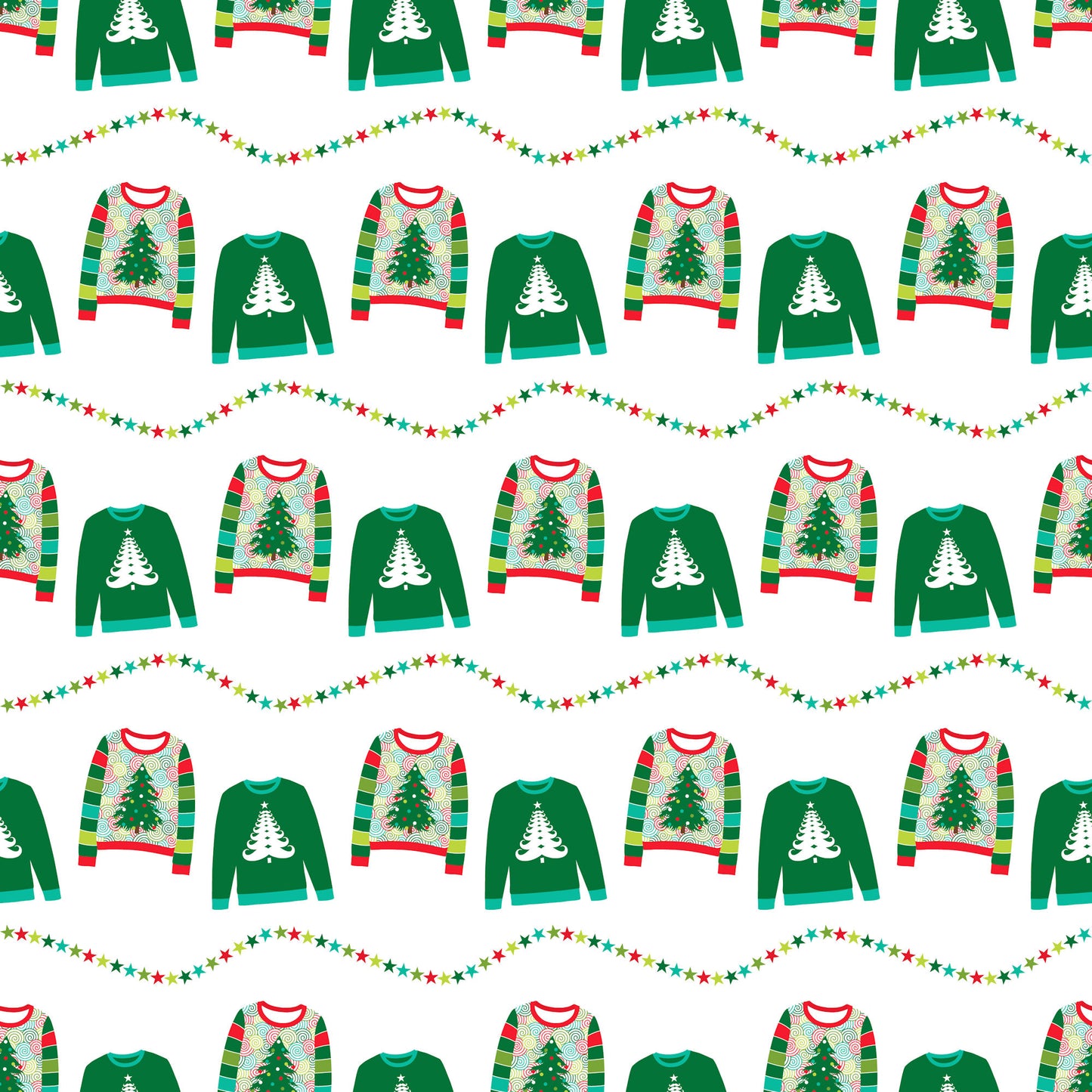 Ugly Christmas Sweater Collection O Christmas Tree 12 x 12 Double-Sided Scrapbook Paper - 15 Pack