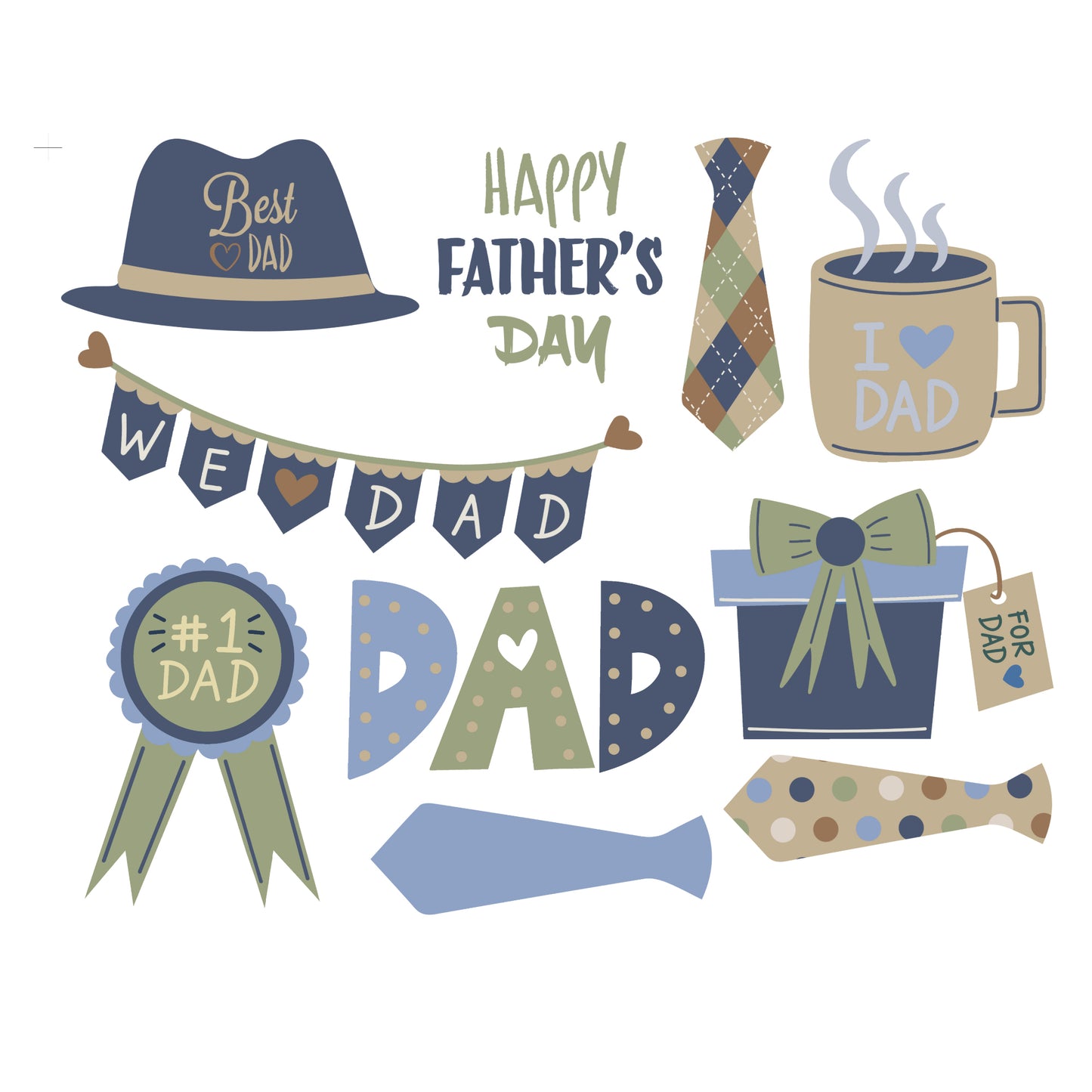 Dad Collection Laser Cut Scrapbook Ephemera Embellishments by SSC Designs - 3 Packs