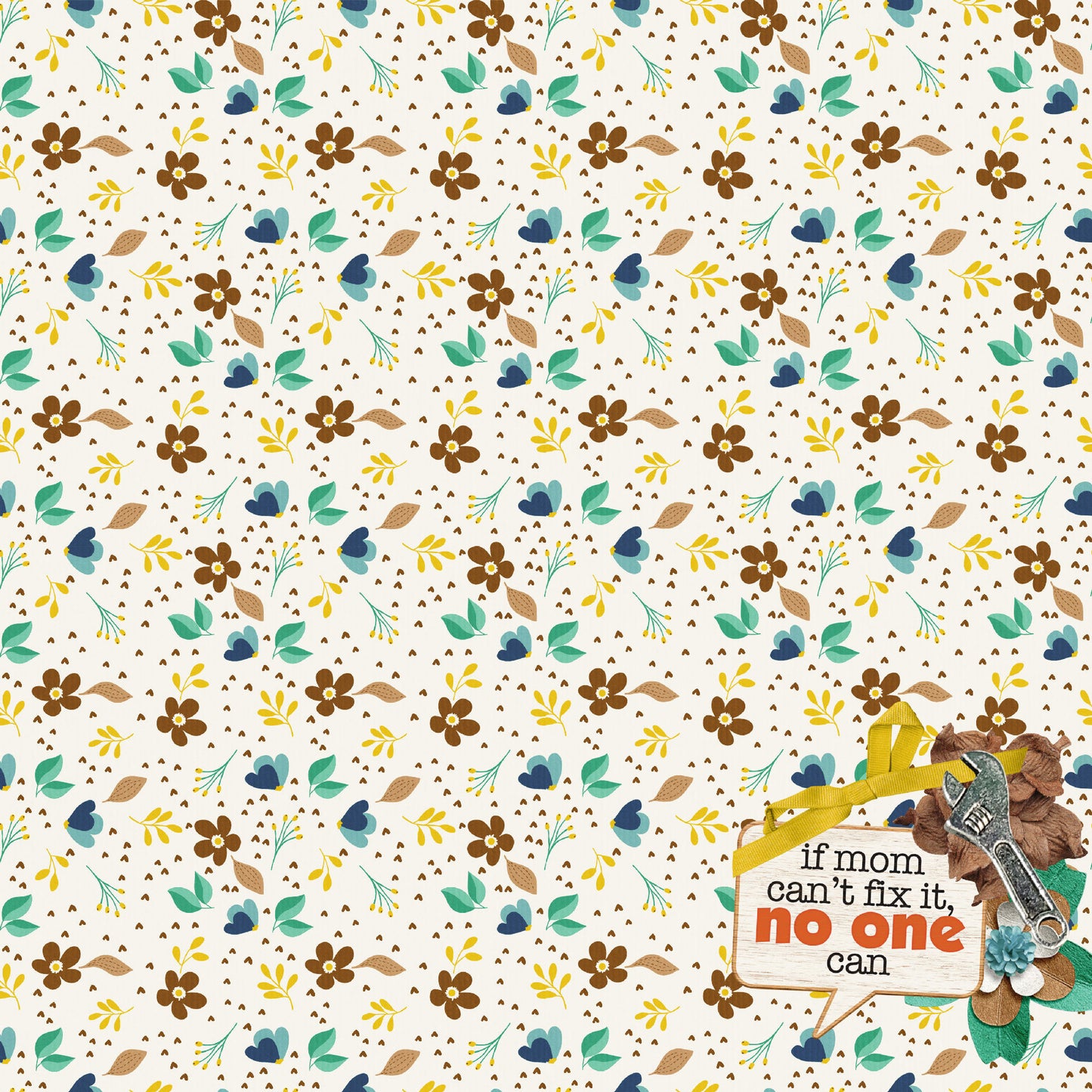 Home Improvement Collection Mrs. Handy 12 x 12 Double-Sided Scrapbook Paper by SSC Designs - 15 Pack