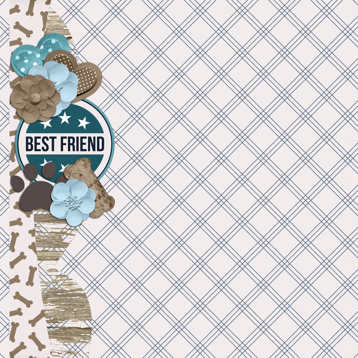 Dog Mom Collection Best Friend 12 x 12 Double-Sided Scrapbook Paper by SSC Designs - 15 Pack