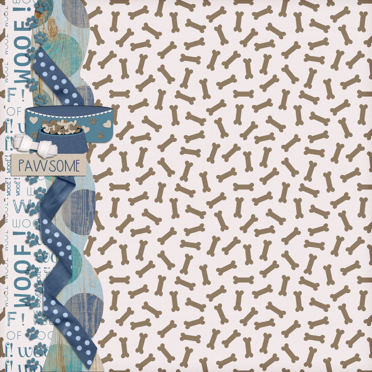 Dog Mom Collection You Had Me At Woof 12 x 12 Double-Sided Scrapbook Paper by SSC Designs - 15 Pack
